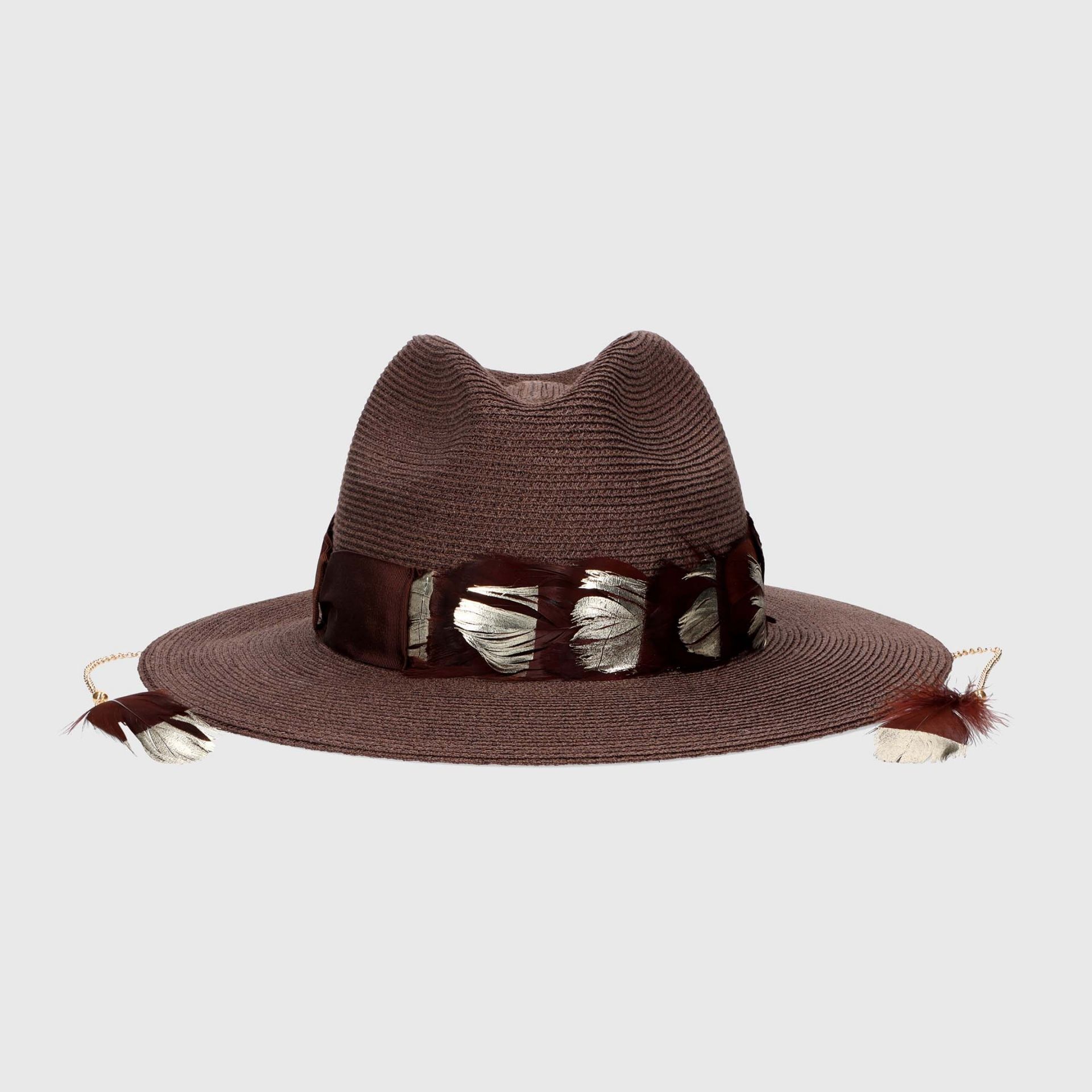 BORSALINO Cappello Tony Treccia Canapa Marrone  230052-12U4
