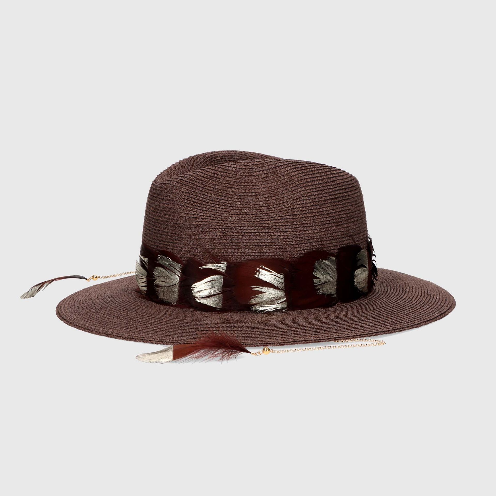 BORSALINO Cappello Tony Treccia Canapa Marrone  230052-12U4
