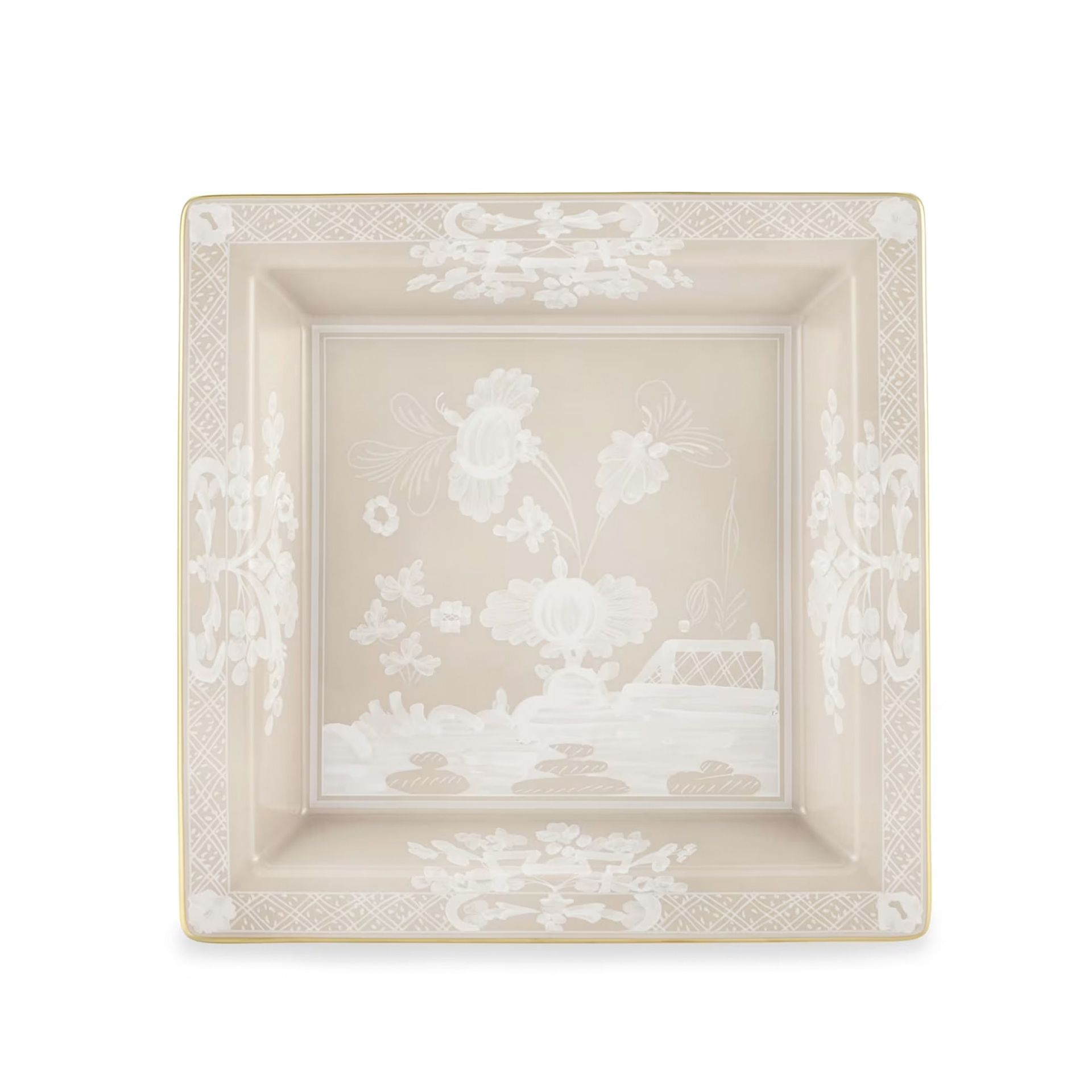 Ginori 1735 Large Square Change Tray Oriente Italiano Malachite