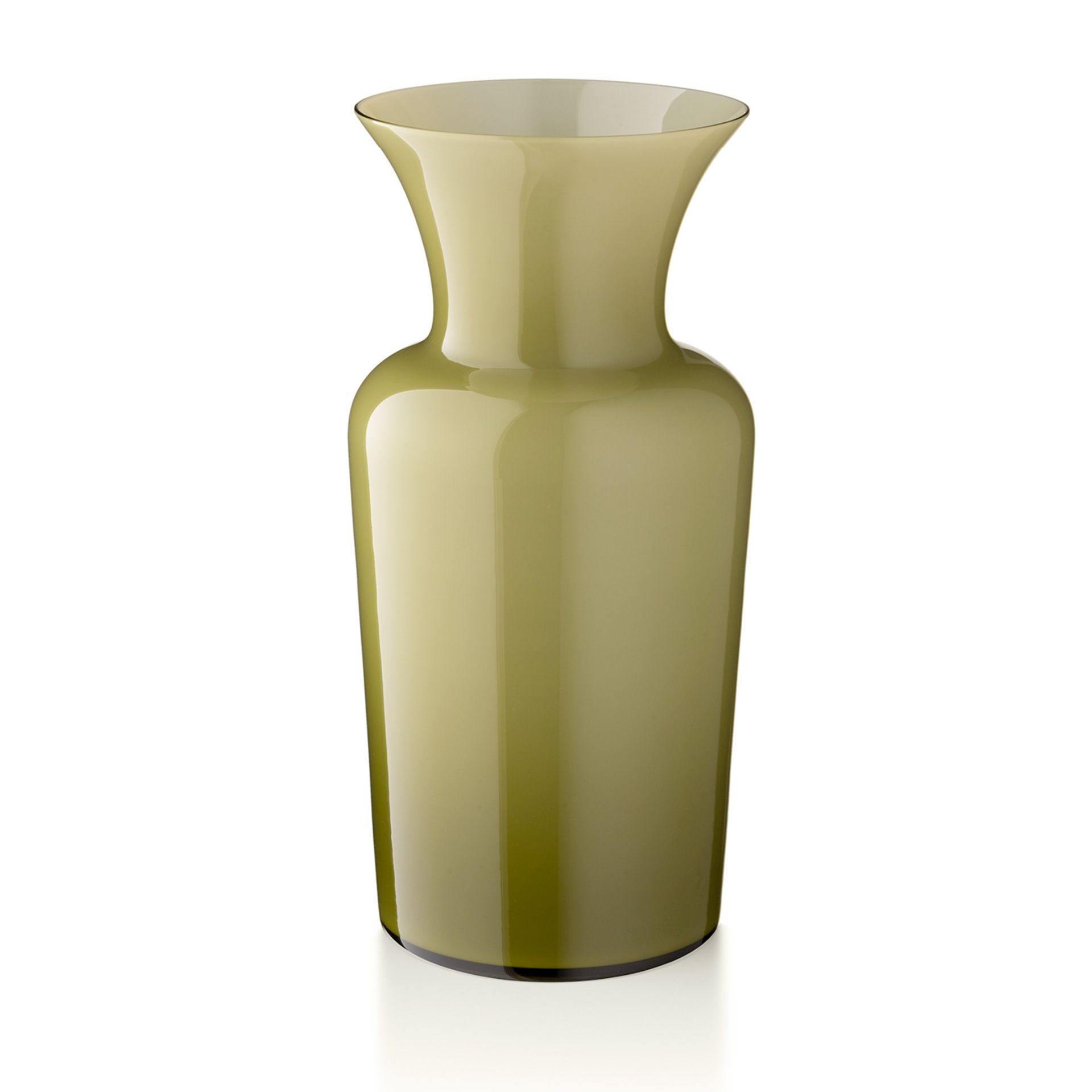 SALVIATI Vaso Profili Sword Lily Verde Oliva Large H 42 CM / Ø 20 CM 10009