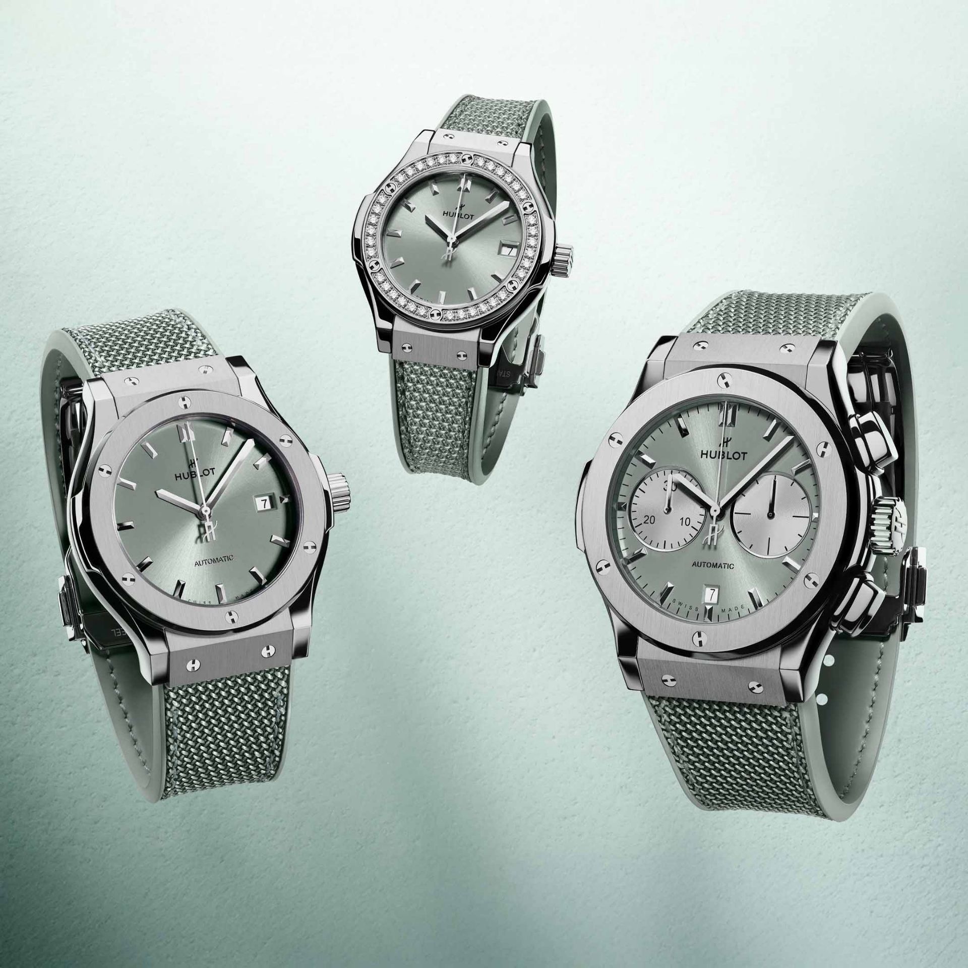 HUBLOT Classic Fusion Chronograph Titanium Sage Green 45 MM 521.NX.891G.NR