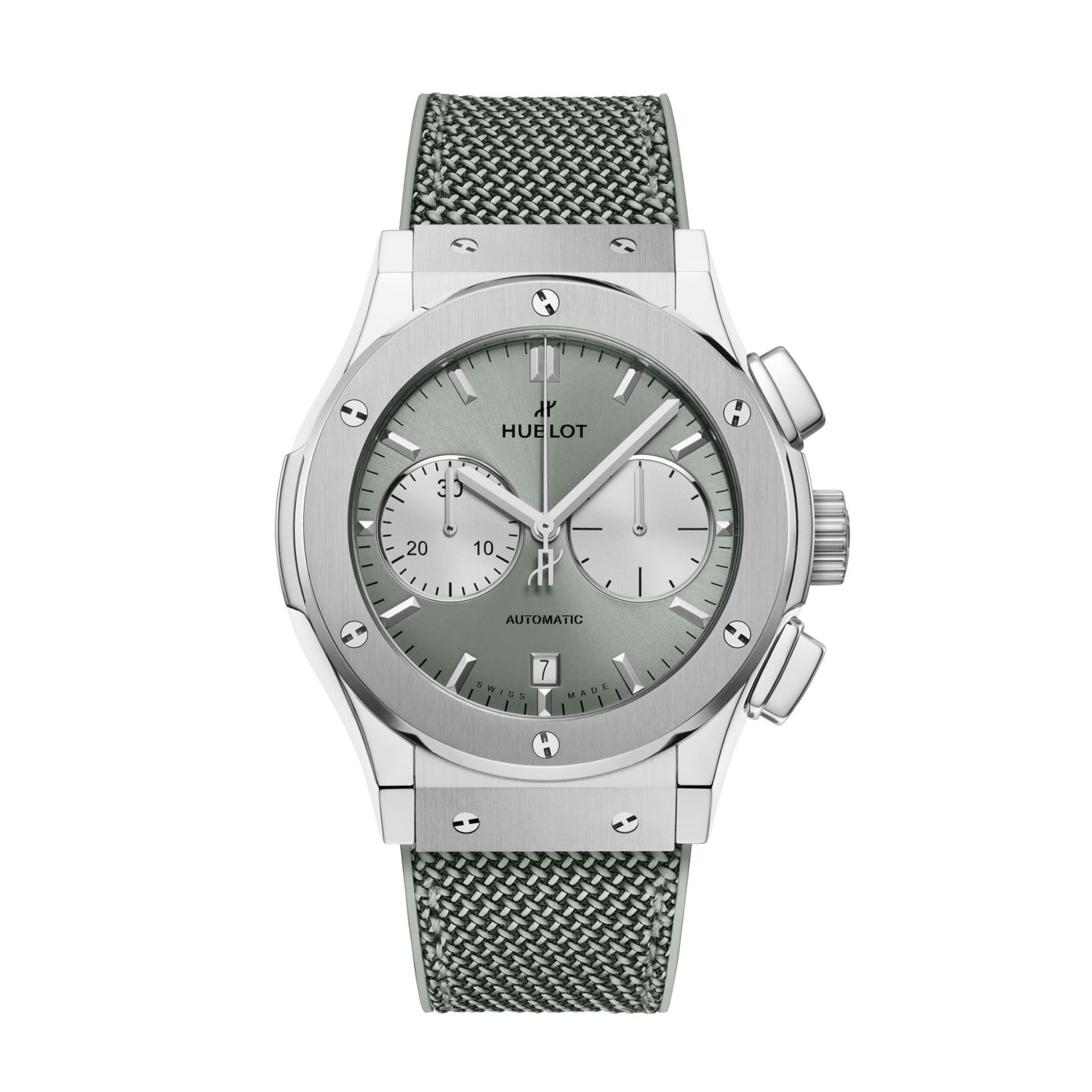 HUBLOT Classic Fusion Chronograph Titanium Sage Green 45 MM 521.NX.891G.NR