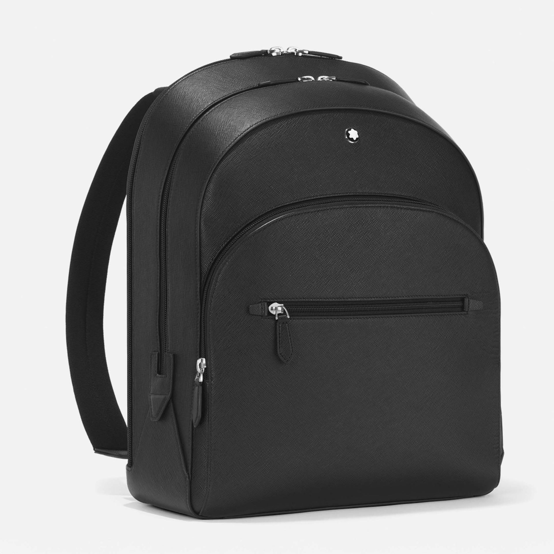 MONTBLANC Zaino Modello Grande con 3 Compartimenti in Pelle Sartorial Nero  198587