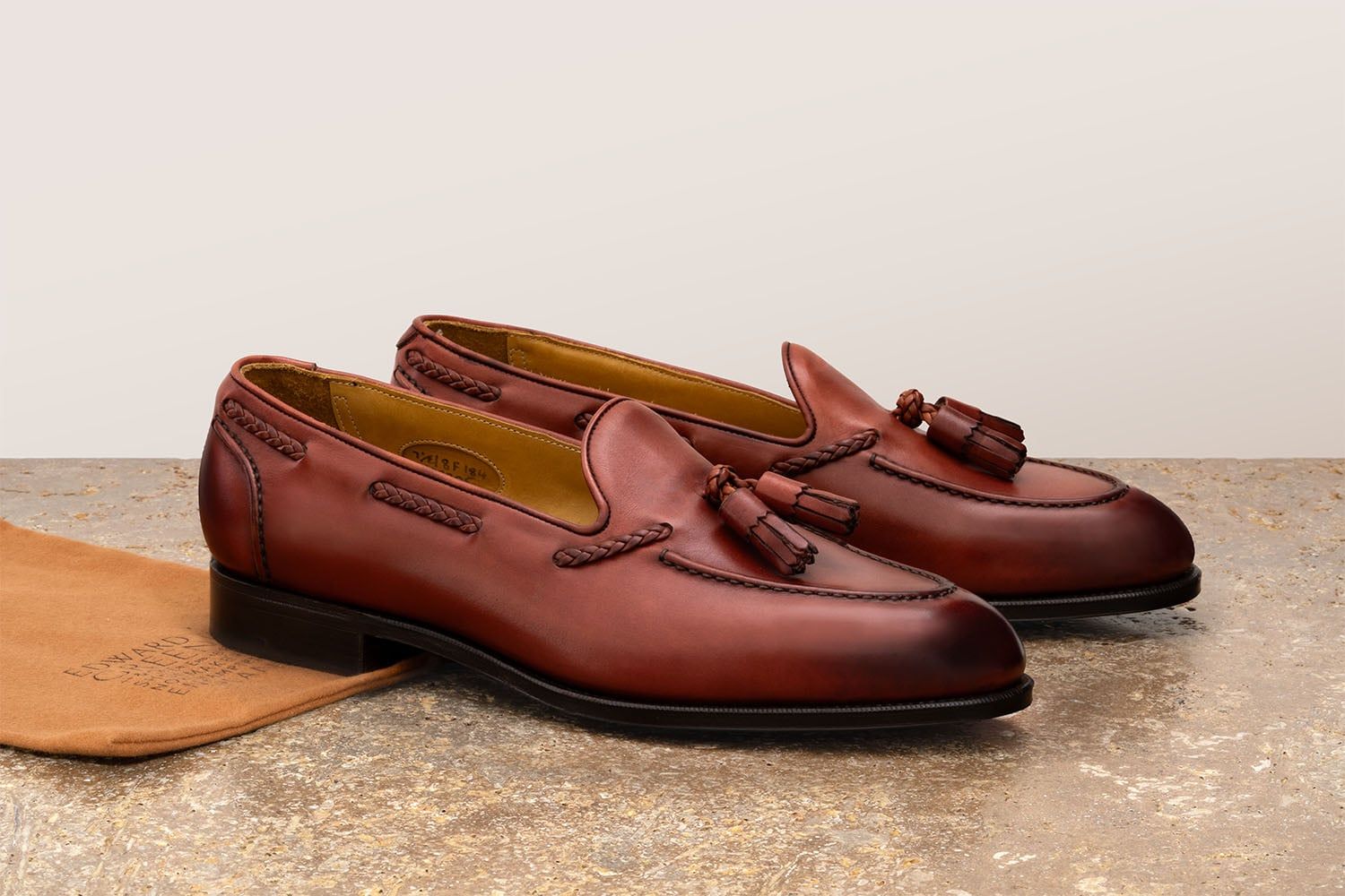 EDWARD GREEN Belgravia - Mocassino Con Nappine - Bauxite  