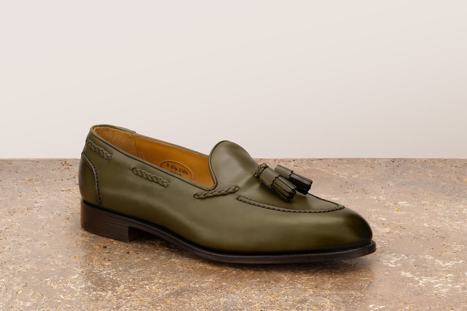 EDWARD GREEN Belgravia - Mocassino Con Nappine - Olive Green  BELGRAVIA