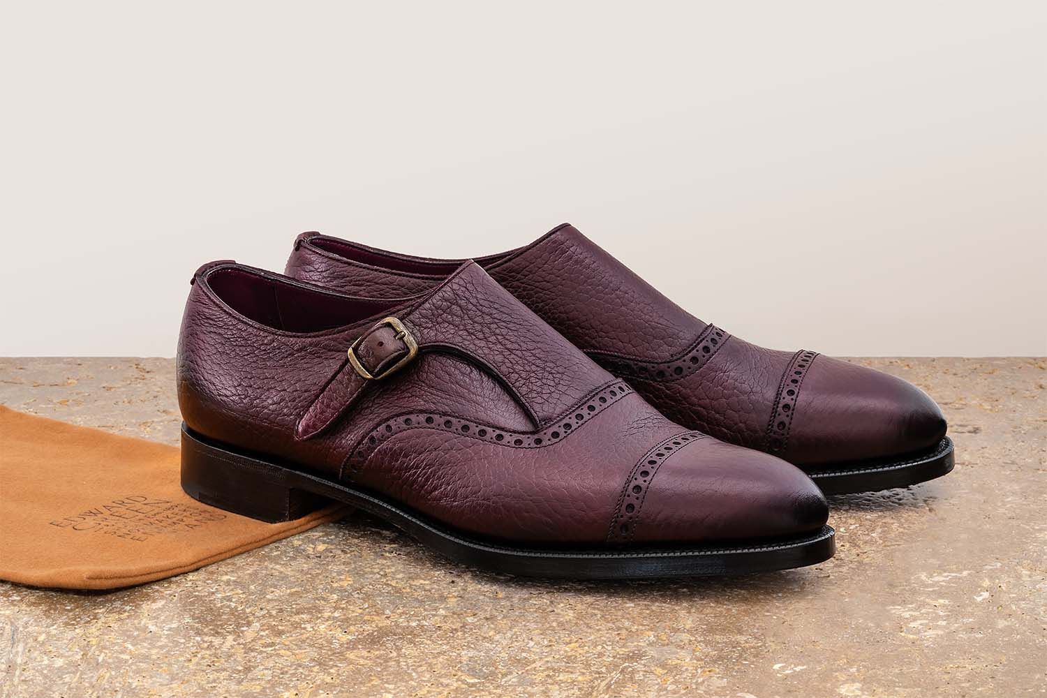 EDWARD GREEN Padbury - Scarpa Con Fibbia - Aubergine  PADBURY