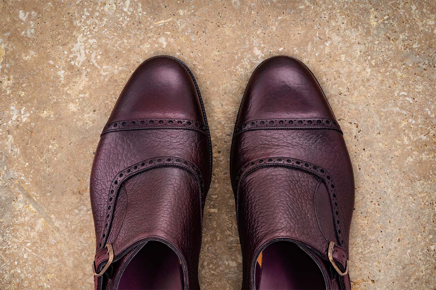 EDWARD GREEN Padbury - Scarpa Con Fibbia - Aubergine  PADBURY