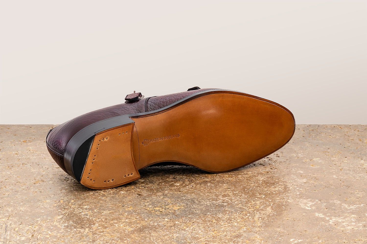 EDWARD GREEN Westminster - Doppia Fibbia - Aubergine  WESTMINSTER