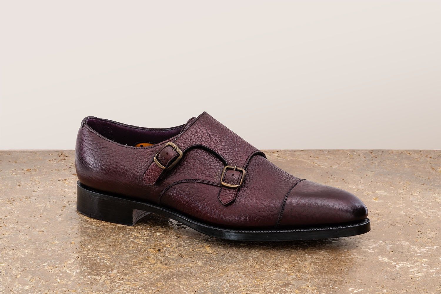 EDWARD GREEN Westminster - Doppia Fibbia - Aubergine  WESTMINSTER
