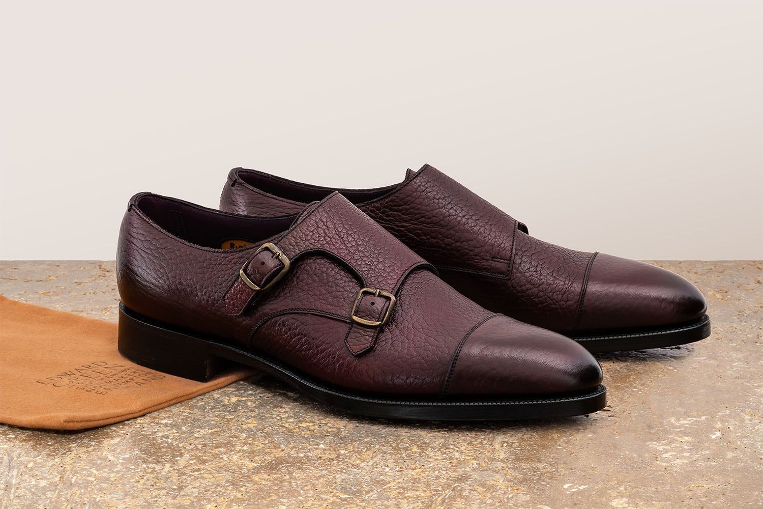 EDWARD GREEN Westminster - Doppia Fibbia - Aubergine  WESTMINSTER