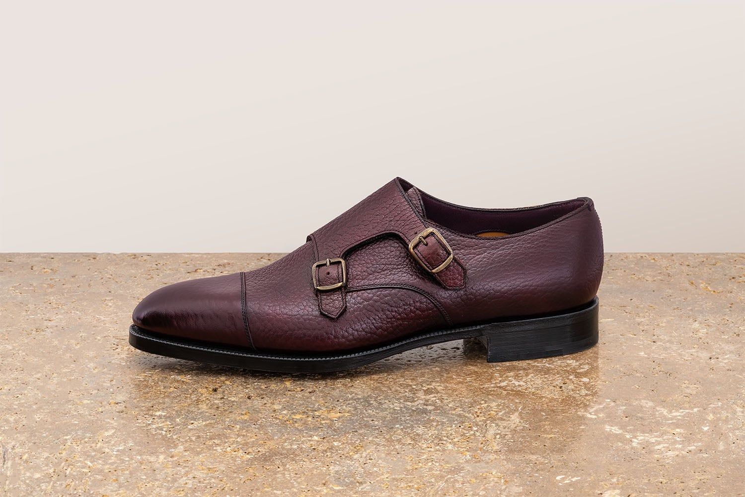 EDWARD GREEN Westminster - Doppia Fibbia - Aubergine  WESTMINSTER