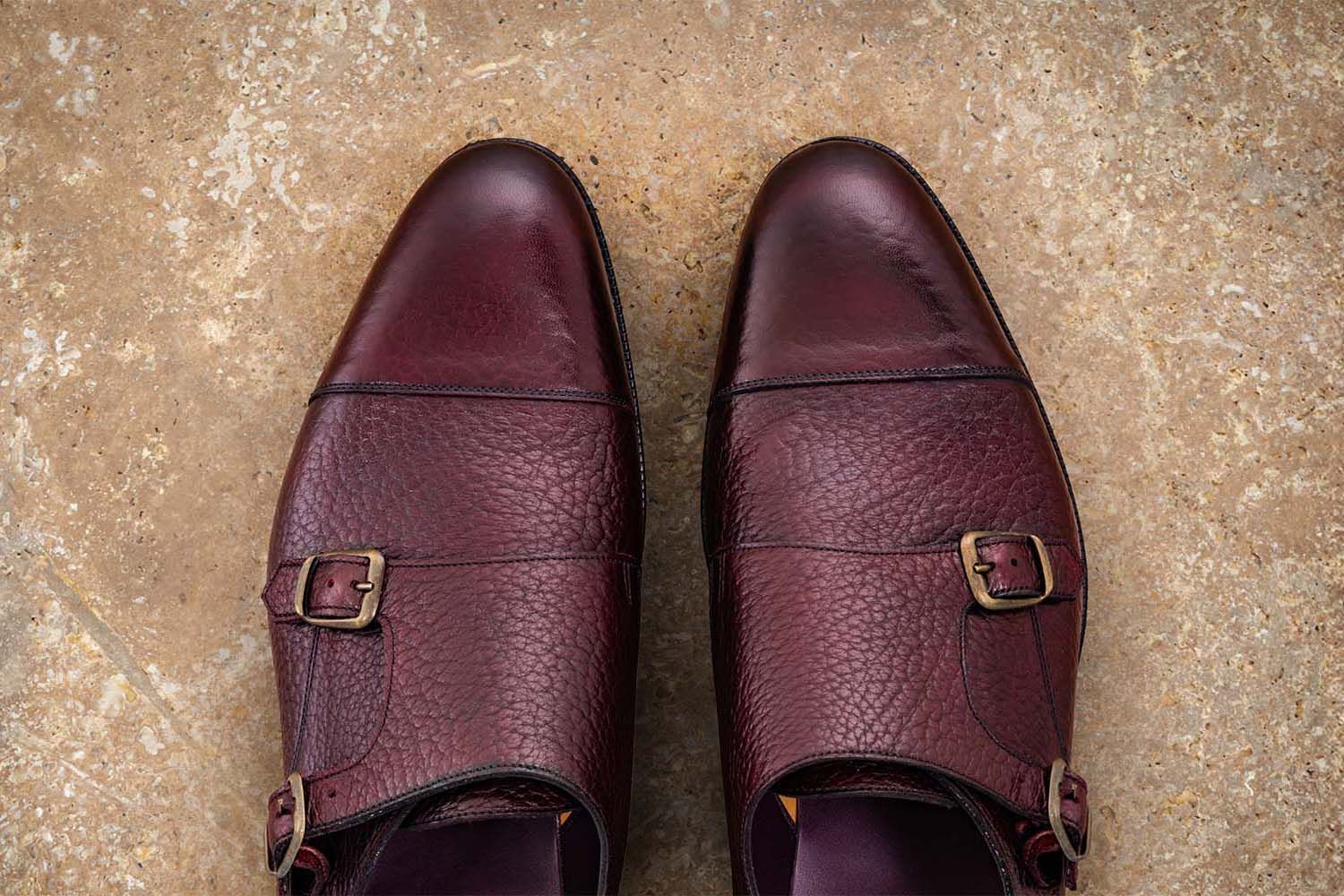 EDWARD GREEN Westminster - Doppia Fibbia - Aubergine  WESTMINSTER