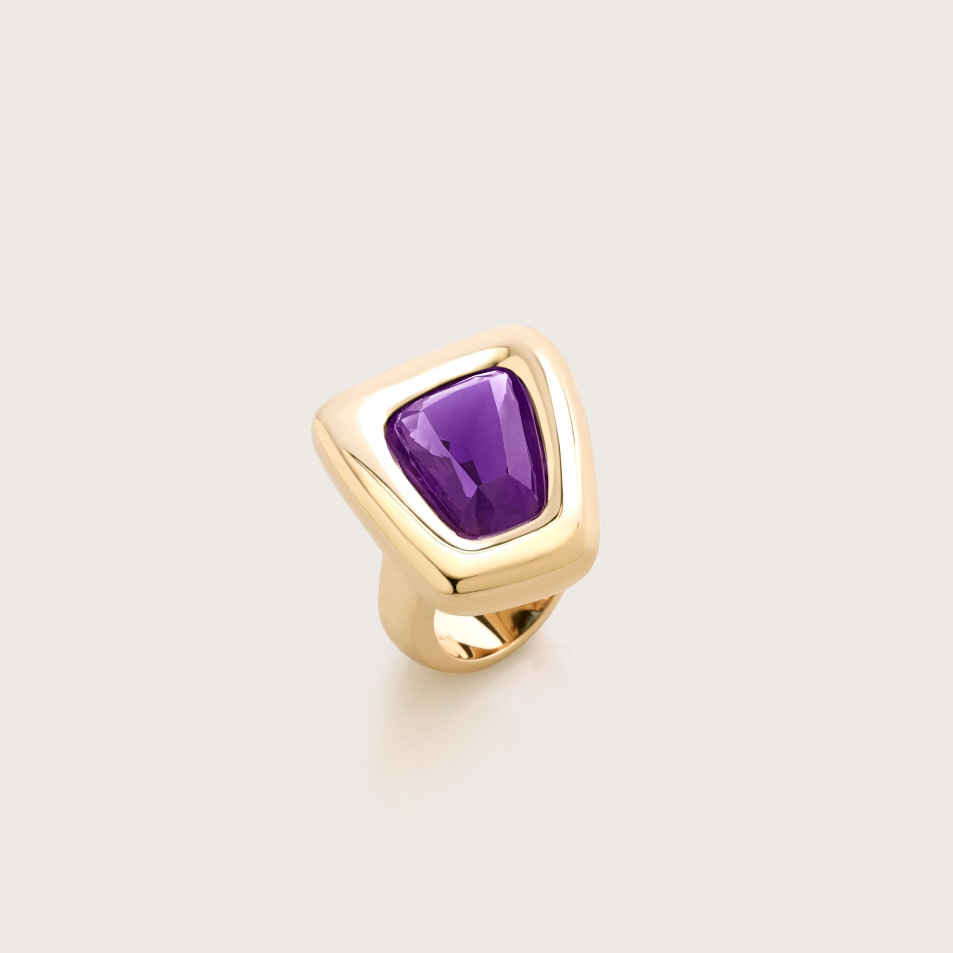 ASTRUA Anello Americana, Oro Giallo, Ametista  AM18AM