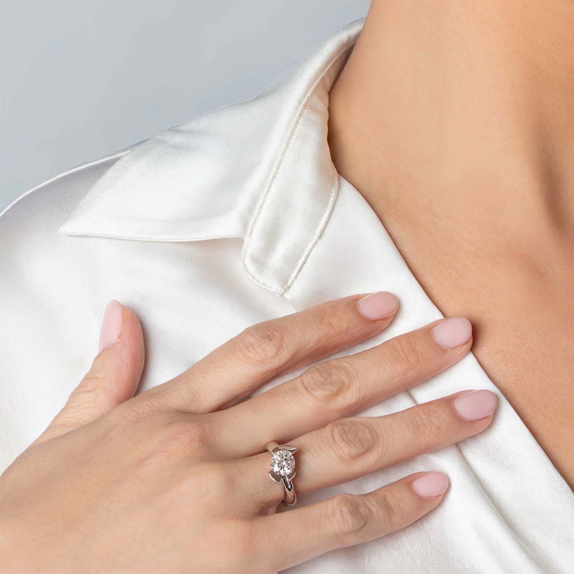 ASTRUA Anello Duse, Platino, Diamante  DU16DB.XL