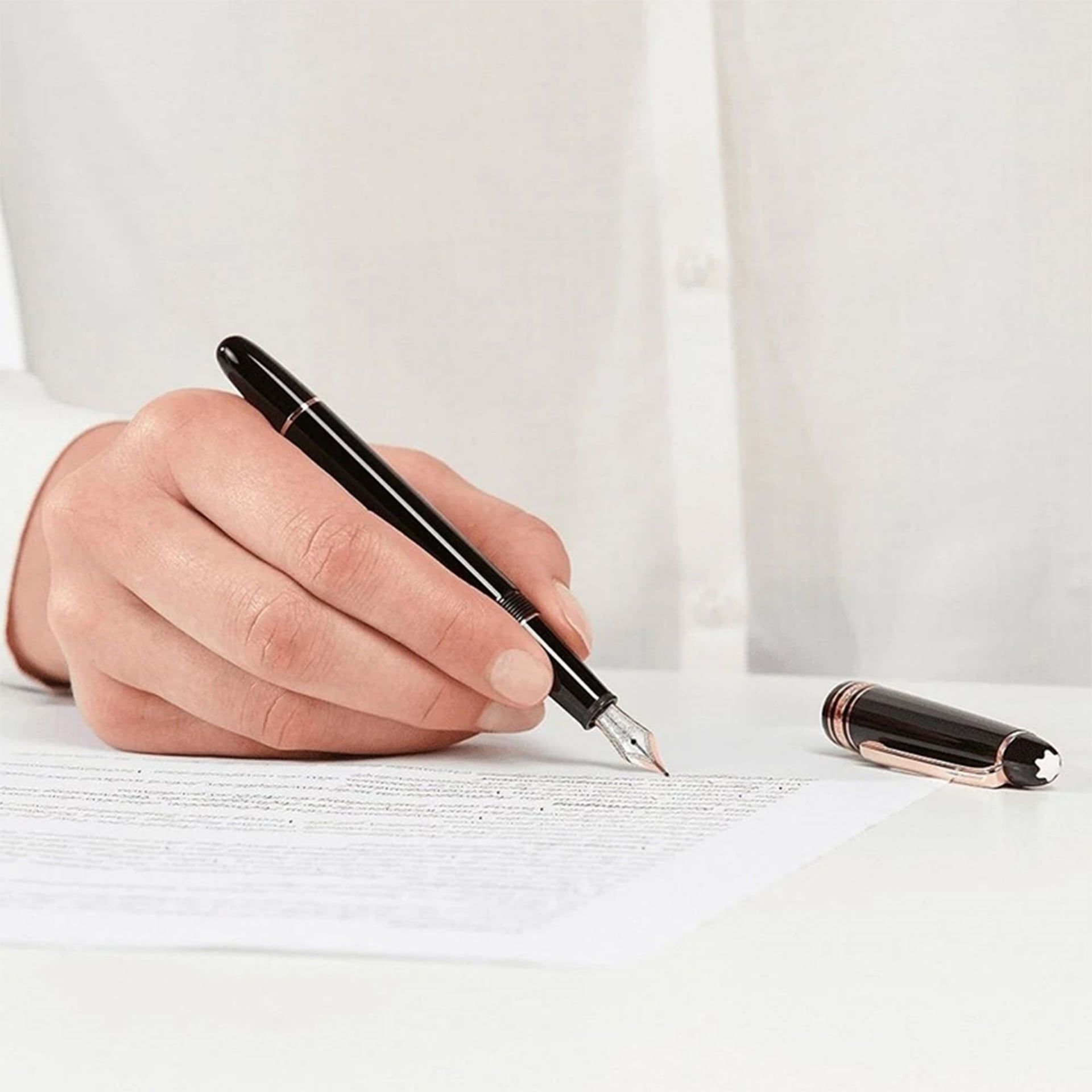 MONTBLANC Penna Stilografica Meisterstück Placcata in Oro Rosa Classique  112675