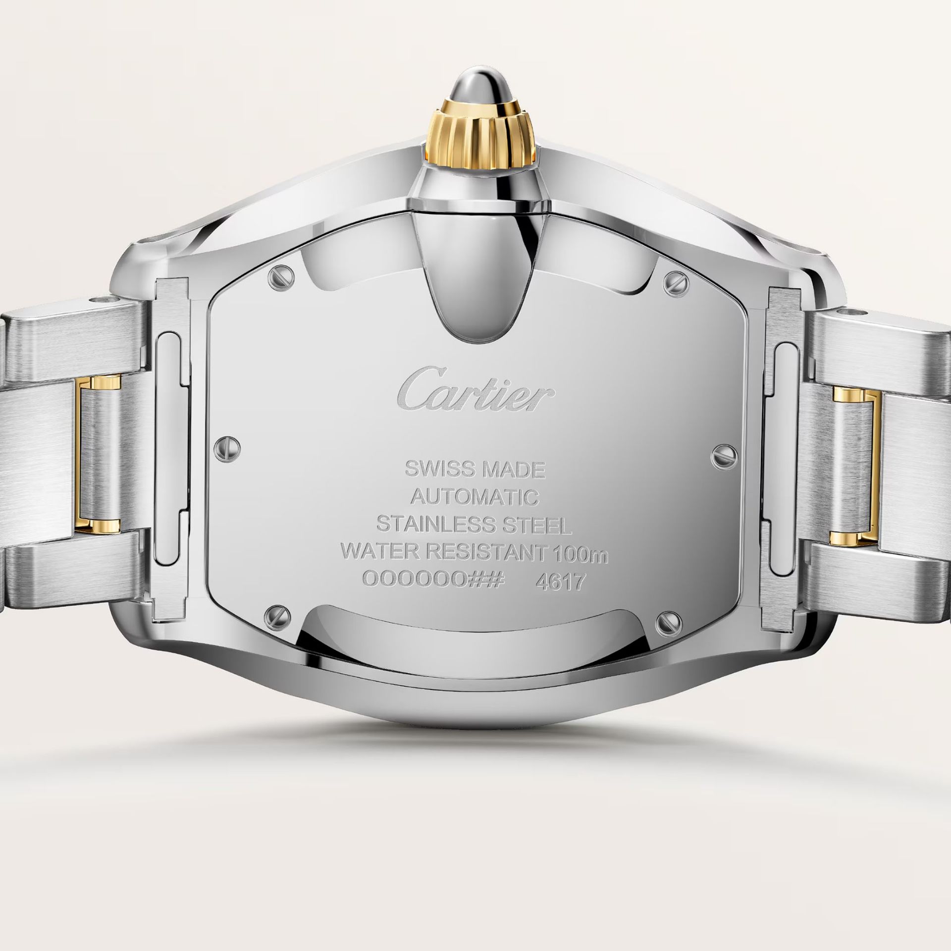CARTIER Roadster Modello Grande, Acciaio e Oro Giallo 38.7 X 47.2 MM W2RD0010