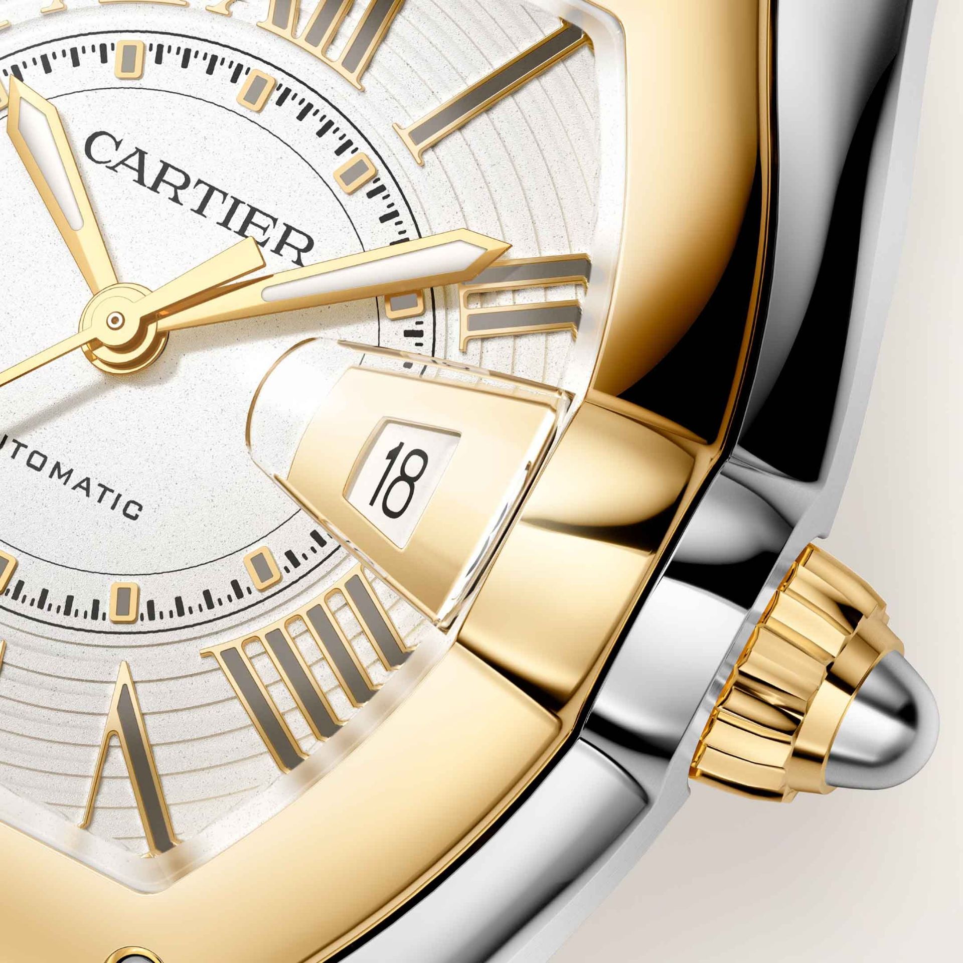 CARTIER Roadster Modello Grande, Acciaio e Oro Giallo 38.7 X 47.2 MM W2RD0010