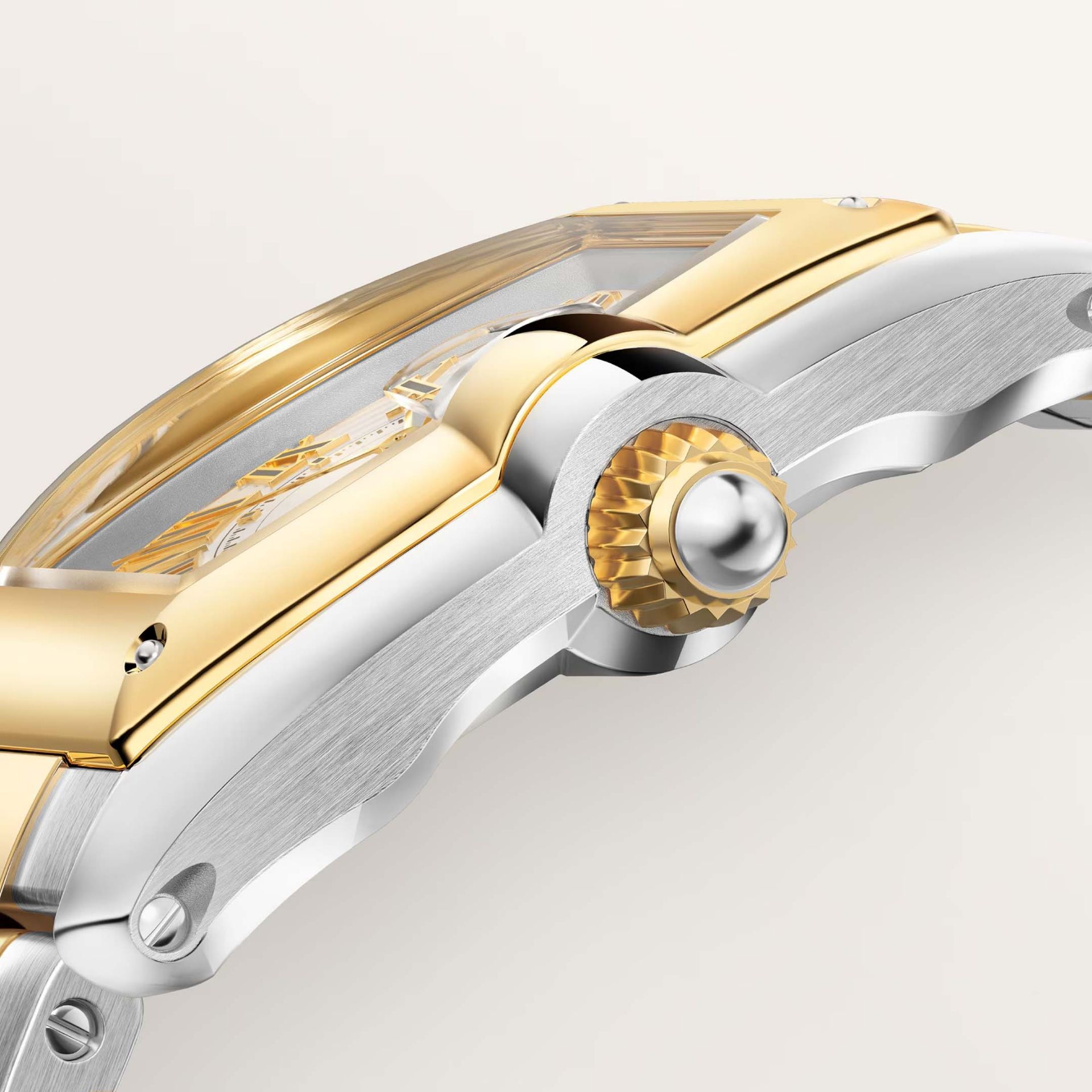 CARTIER Roadster Modello Grande, Acciaio e Oro Giallo 38.7 X 47.2 MM W2RD0010