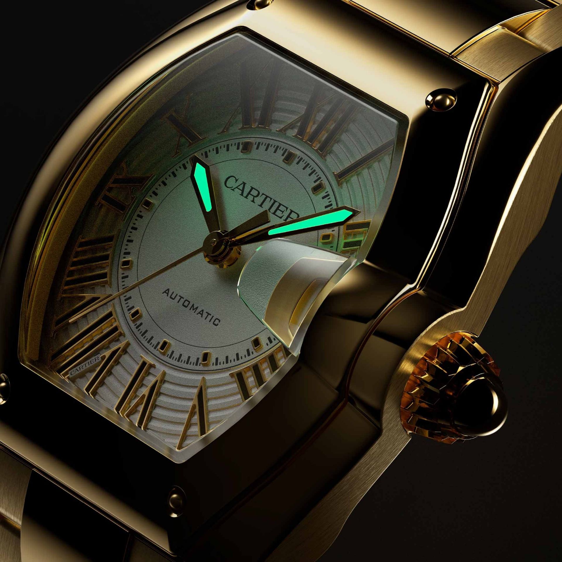 CARTIER Roadster Modello Grande, Oro Giallo 38,7 X 47,2 MM WGRD0012