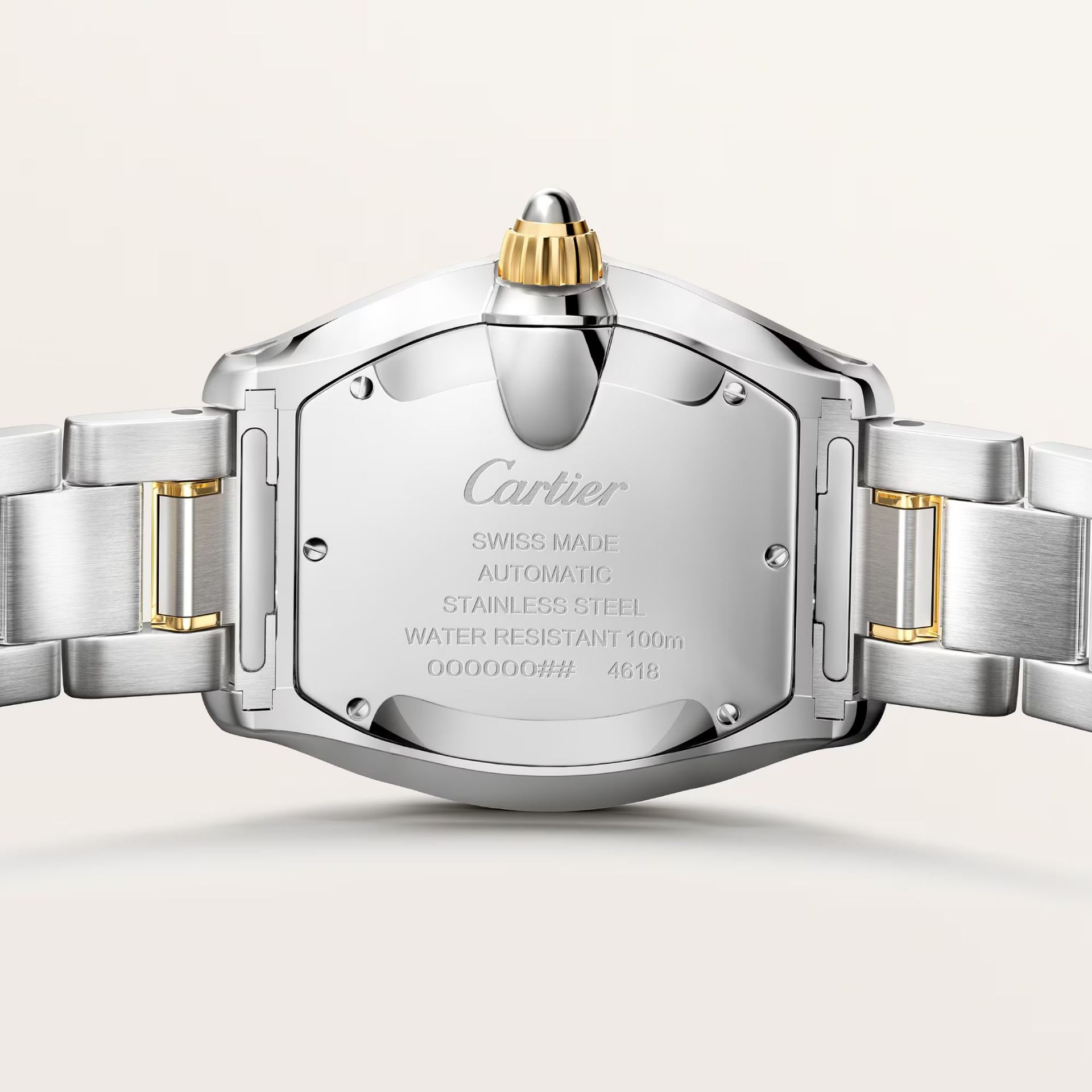 CARTIER Roadster Modello Medio, Acciaio e Oro Giallo 34.9 X 42.5 MM W2RD0009