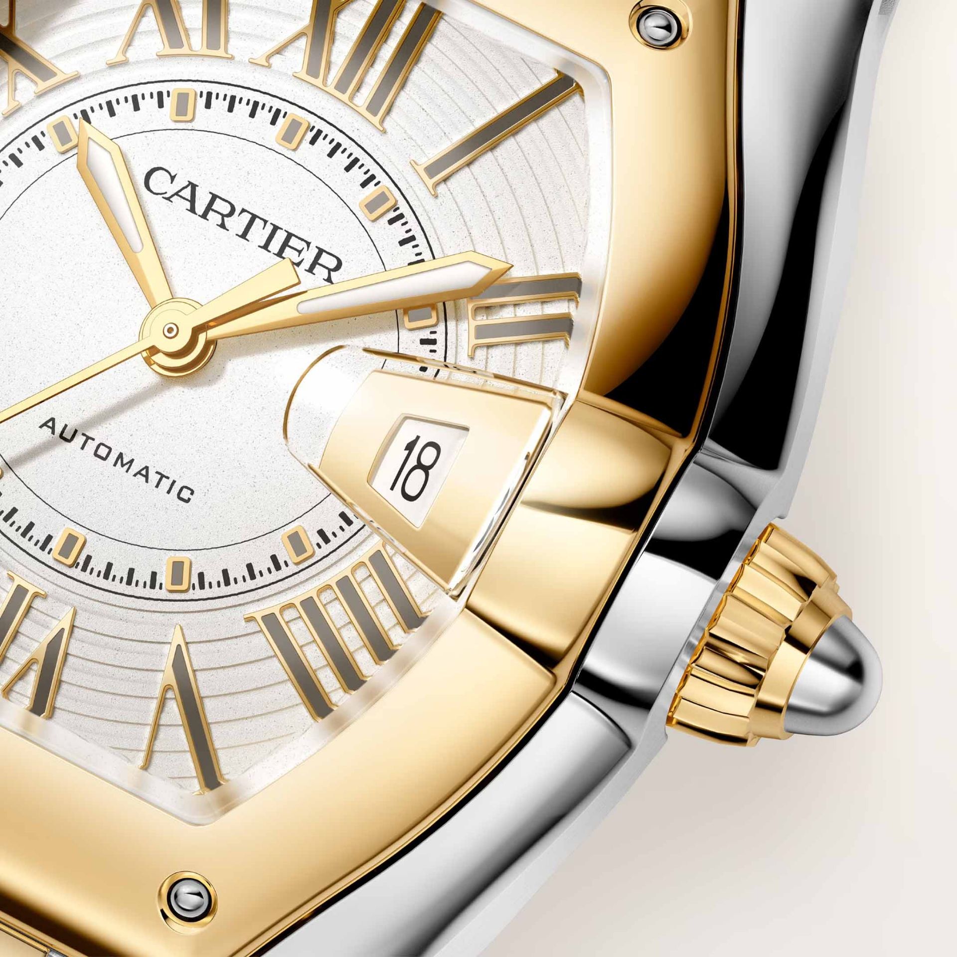 CARTIER Roadster Modello Medio, Acciaio e Oro Giallo 34.9 X 42.5 MM W2RD0009