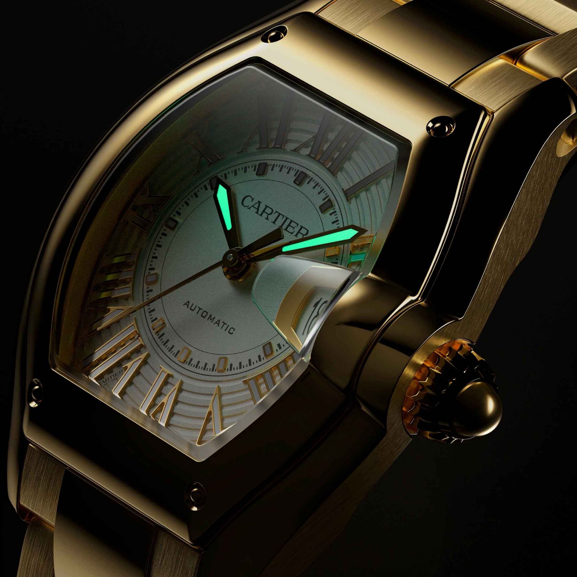 Cartier Roadster Medium Model, Yellow Gold 34.9 X 42.5 MM WGRD0011