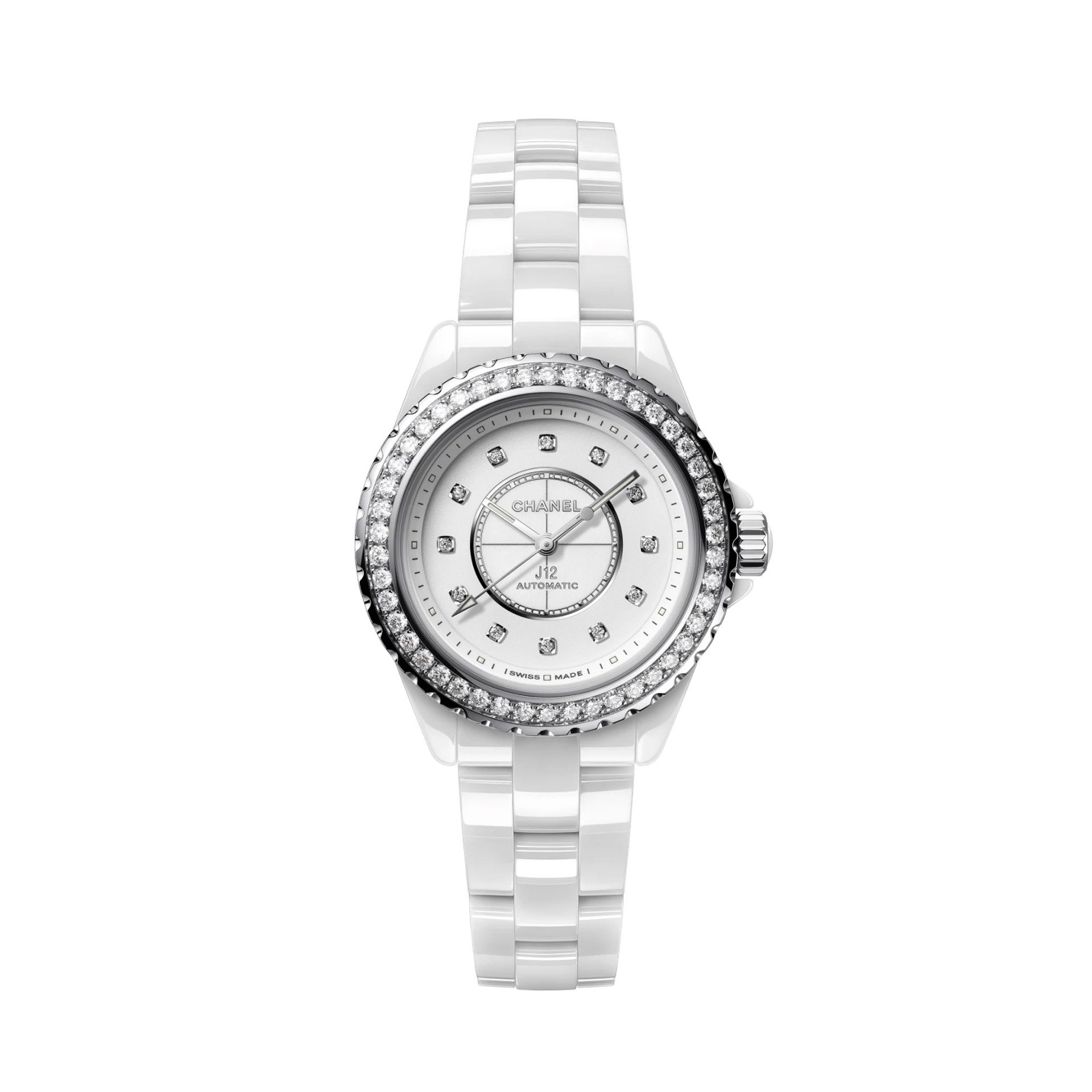 CHANEL J12 con Lunetta di Diamanti Calibro 12.2 33 MM H10473