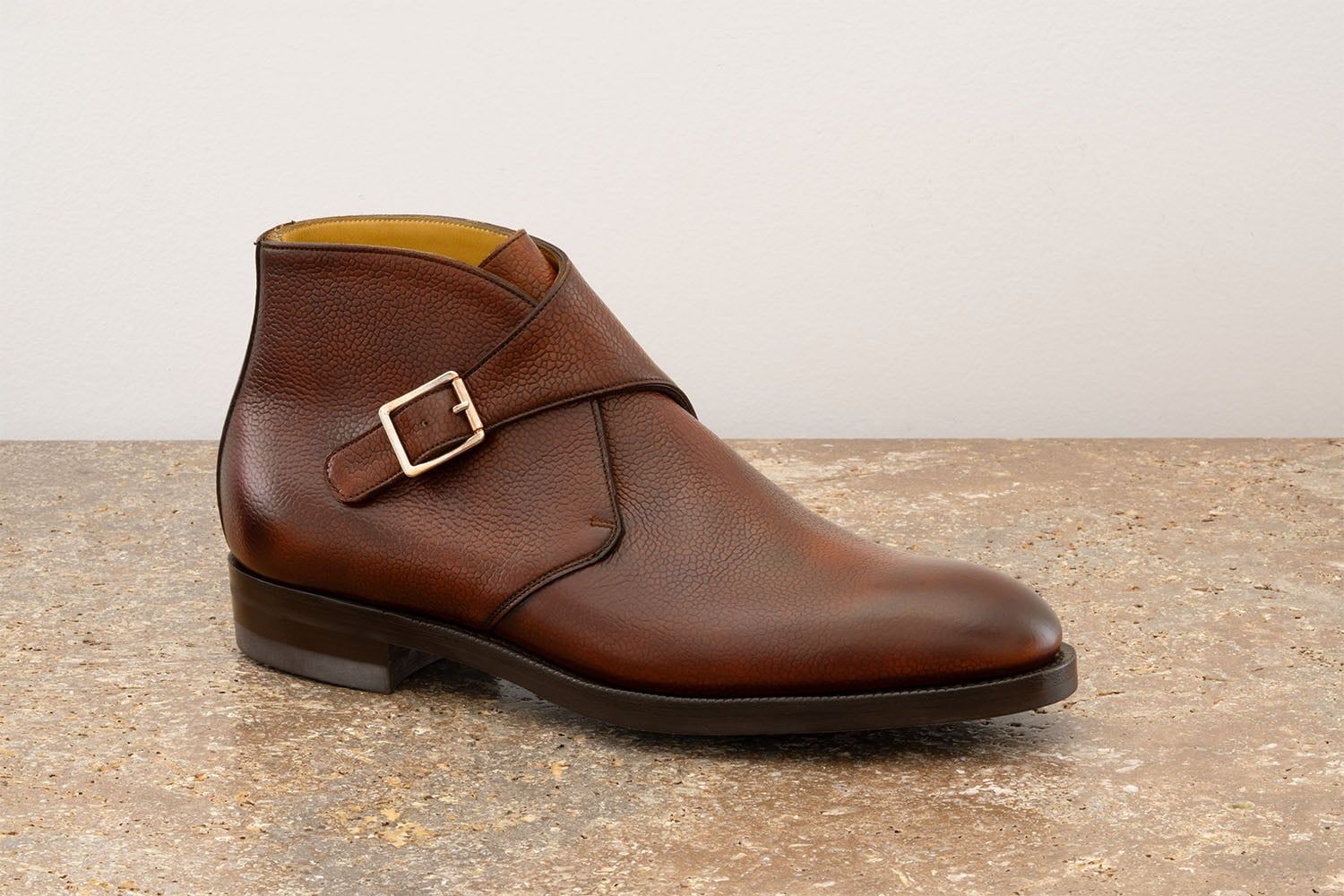 EDWARD GREEN Ravenstone - Stivaletto Alla Caviglia Con Fibbia - Rosewood Country Calf  RAVENSTONE