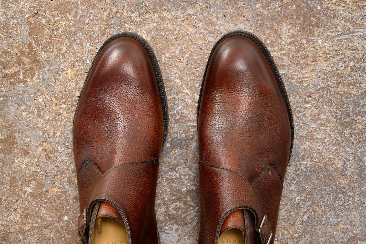 EDWARD GREEN Ravenstone - Stivaletto Alla Caviglia Con Fibbia - Rosewood Country Calf  RAVENSTONE