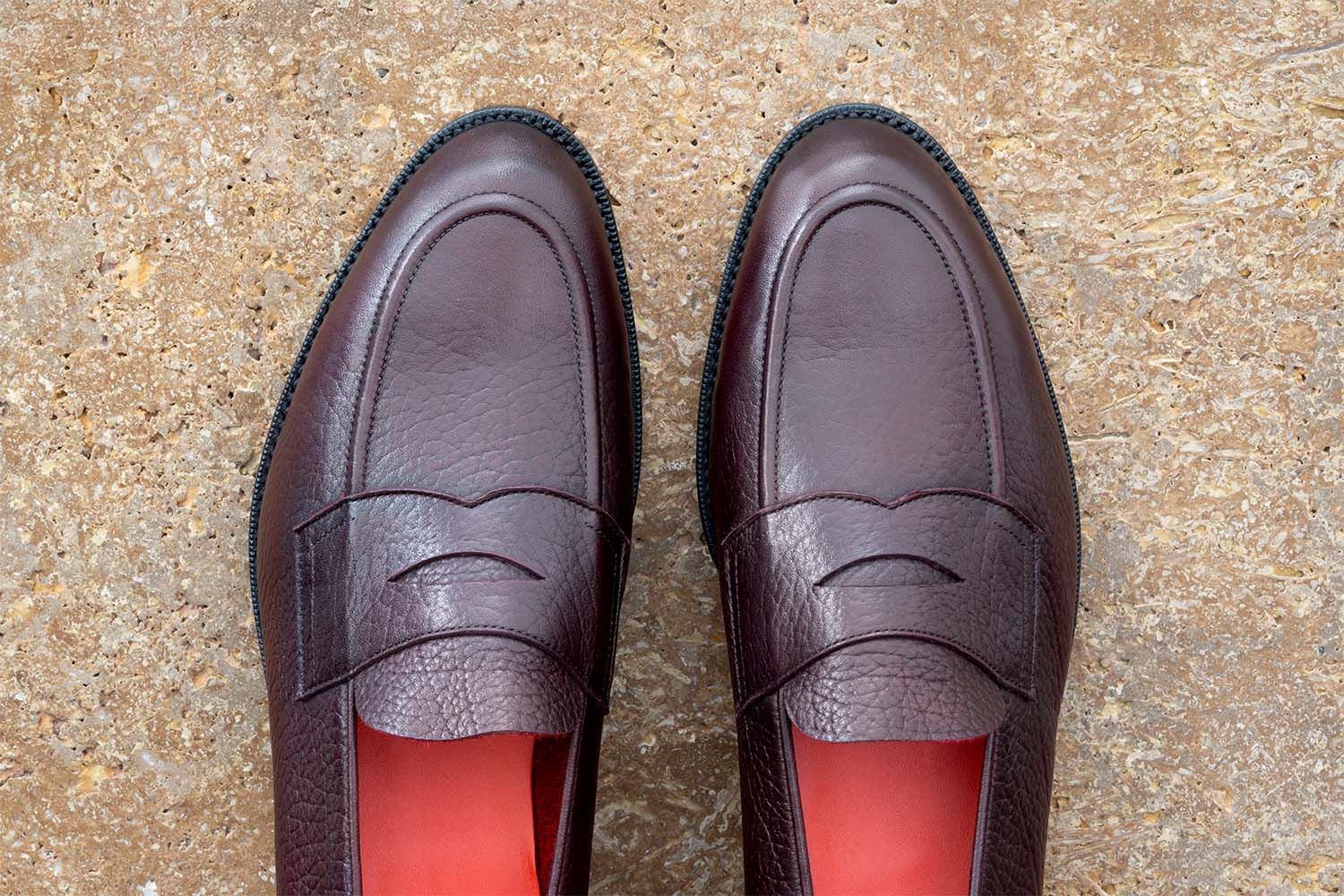EDWARD GREEN Piccadilly Unlined - Mocassino Classico - Aubergine - Edizione Astrua  A-PICCADILLY UNLINED