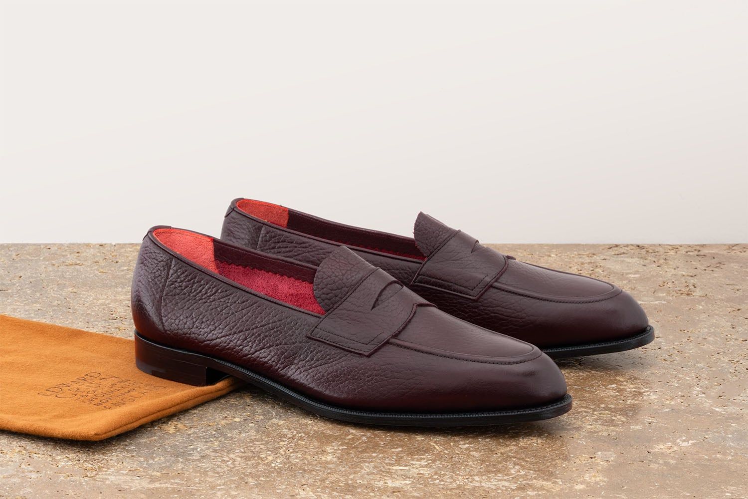 EDWARD GREEN Piccadilly Unlined - Mocassino Classico - Aubergine - Edizione Astrua  A-PICCADILLY UNLINED