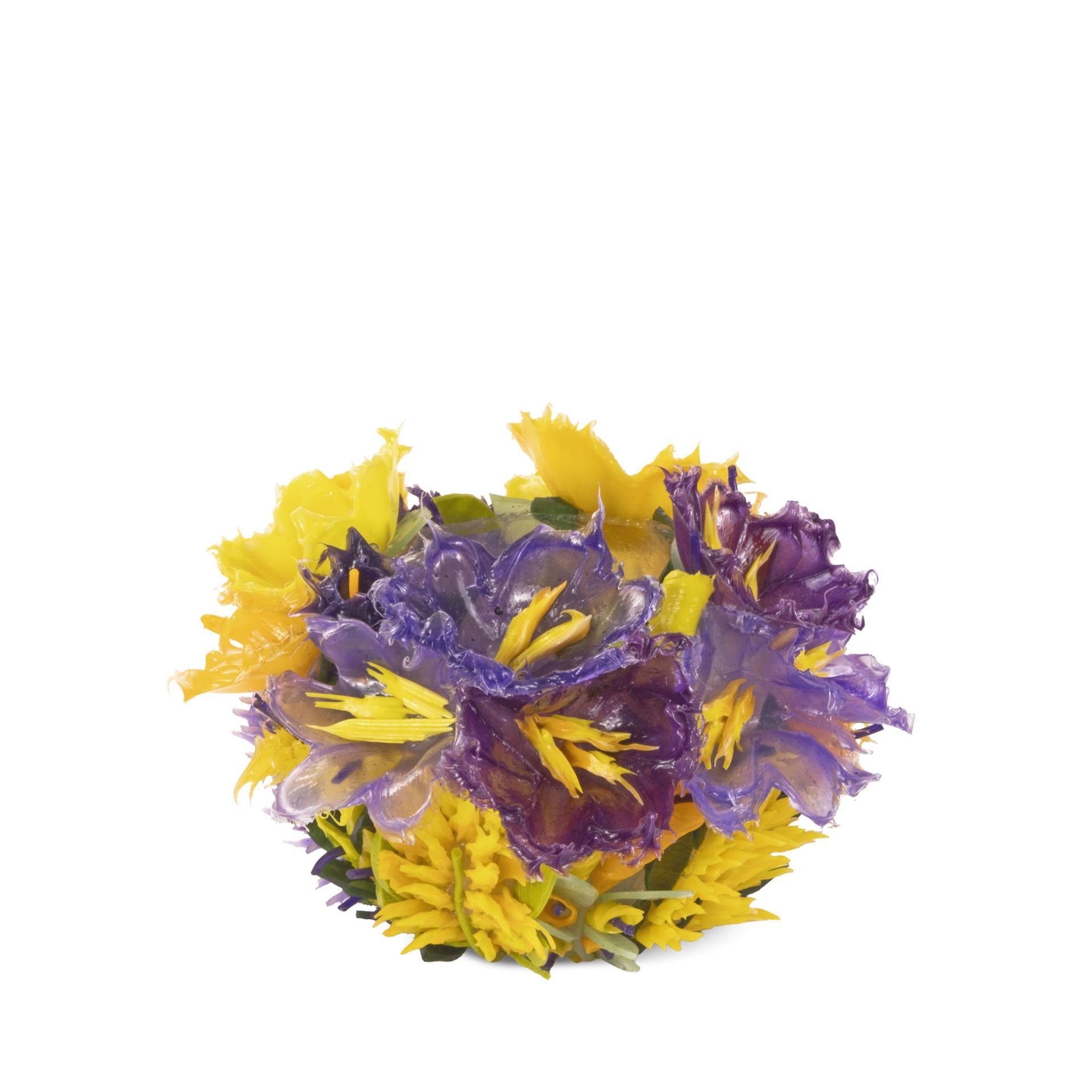 GIGLIOLA SCAGLIOTTI Vaso In Silicone Spring Planting Fiori Giallo/Lilla 26 CM X H 18 CM VASEXS361