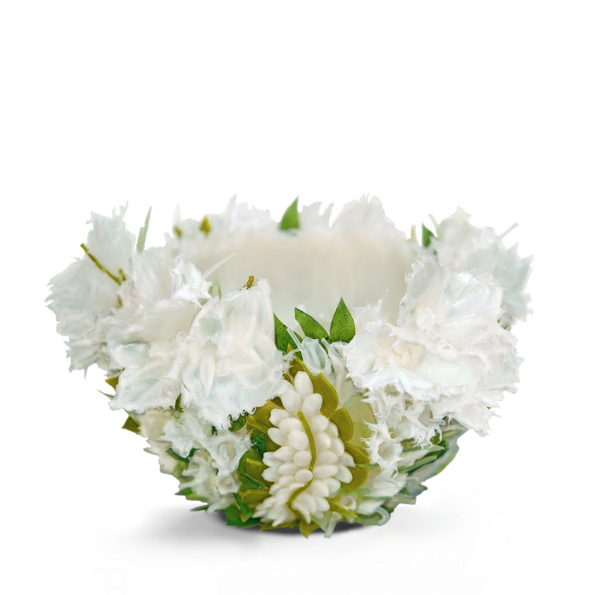 GIGLIOLA SCAGLIOTTI Vaso In Silicone Dolce Vita Fiori Bianchi 34 CM X H 25 CM VASEM421