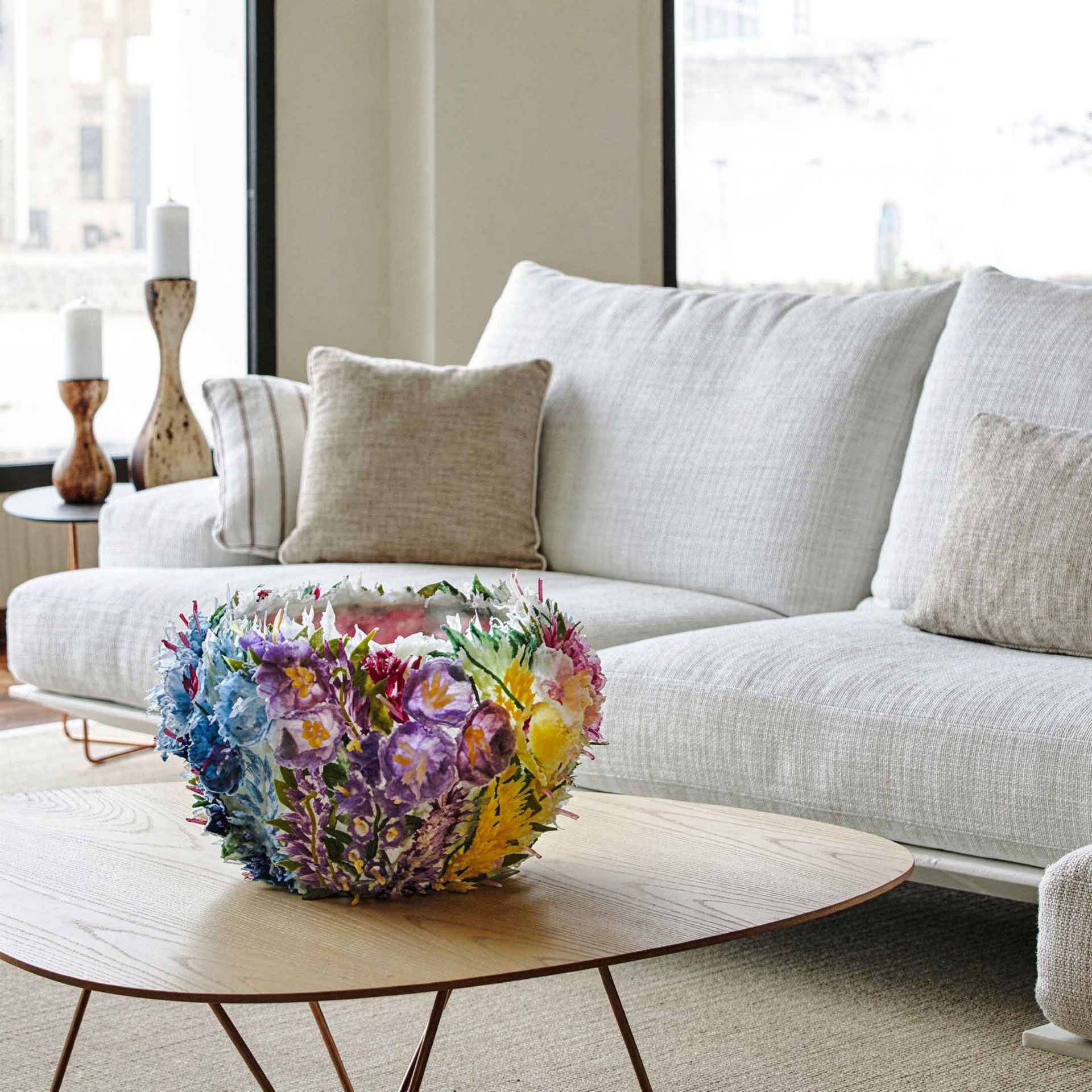 GIGLIOLA SCAGLIOTTI Vaso In Silicone Wild Nature Fiori Multicolor 44 CM X H 30 CM VASEL203