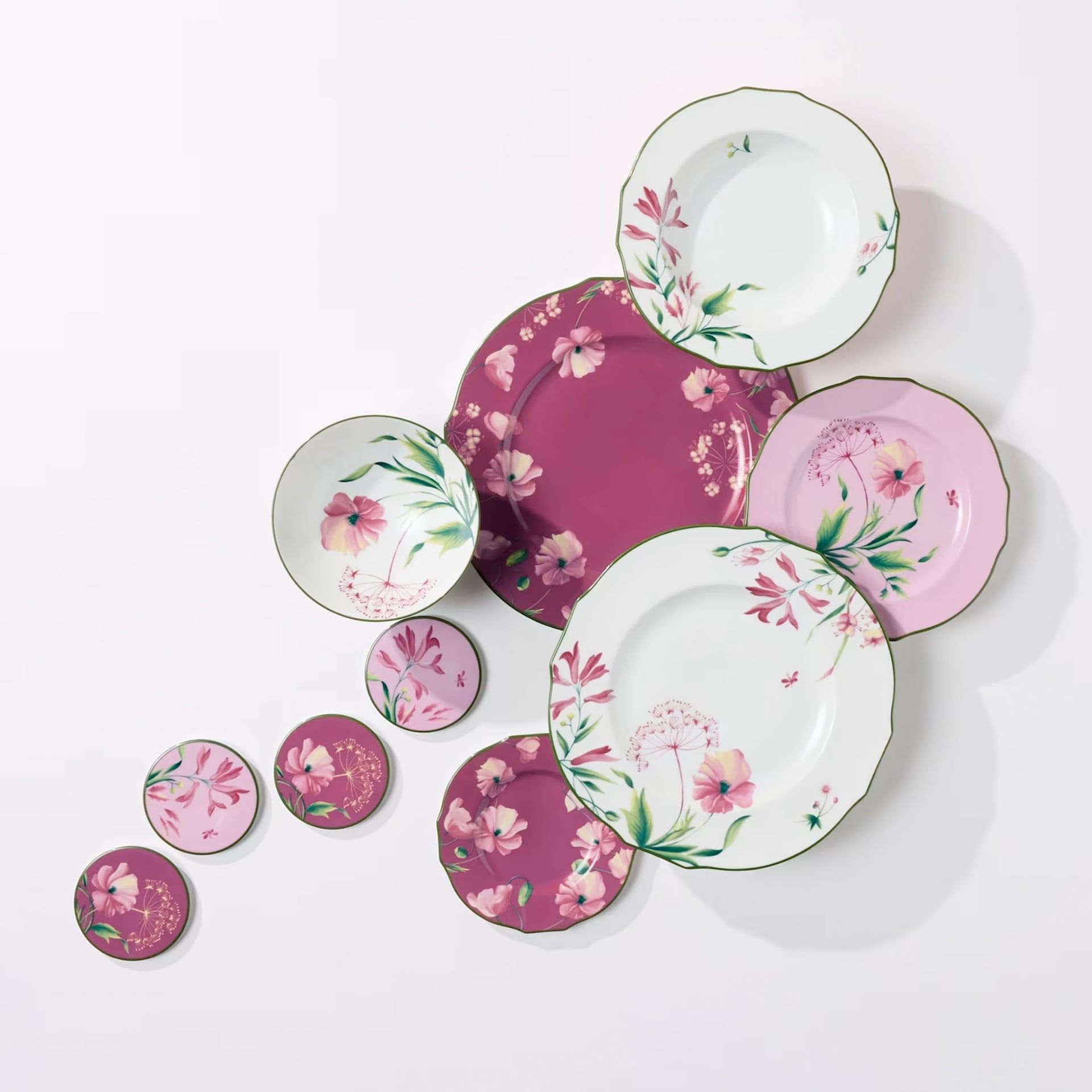 GINORI 1735 4 Sottobicchieri Florenza Malva Ø 9.5 CM 017RG00 FX6877LX0100G00136200
