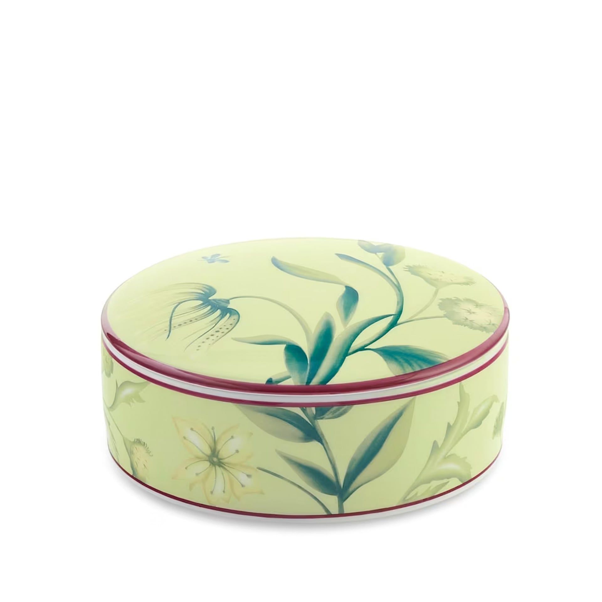 GINORI 1735 Scatola Portaoggetti Florenza Acanto H 5.3 CM / Ø 13.2 CM 017RG02 FX5080LXG00136002