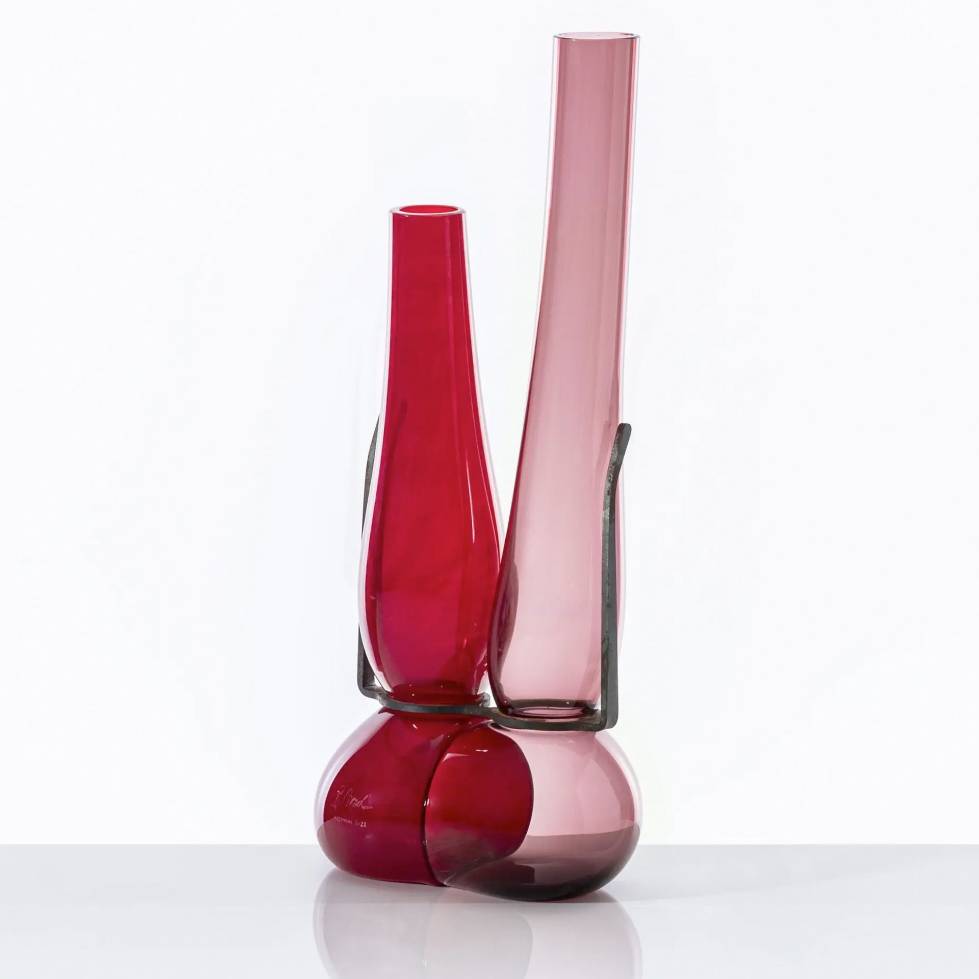 VENINI Vaso Where Are My Glasses Viola/Rosso Ø 20 cm 777.52