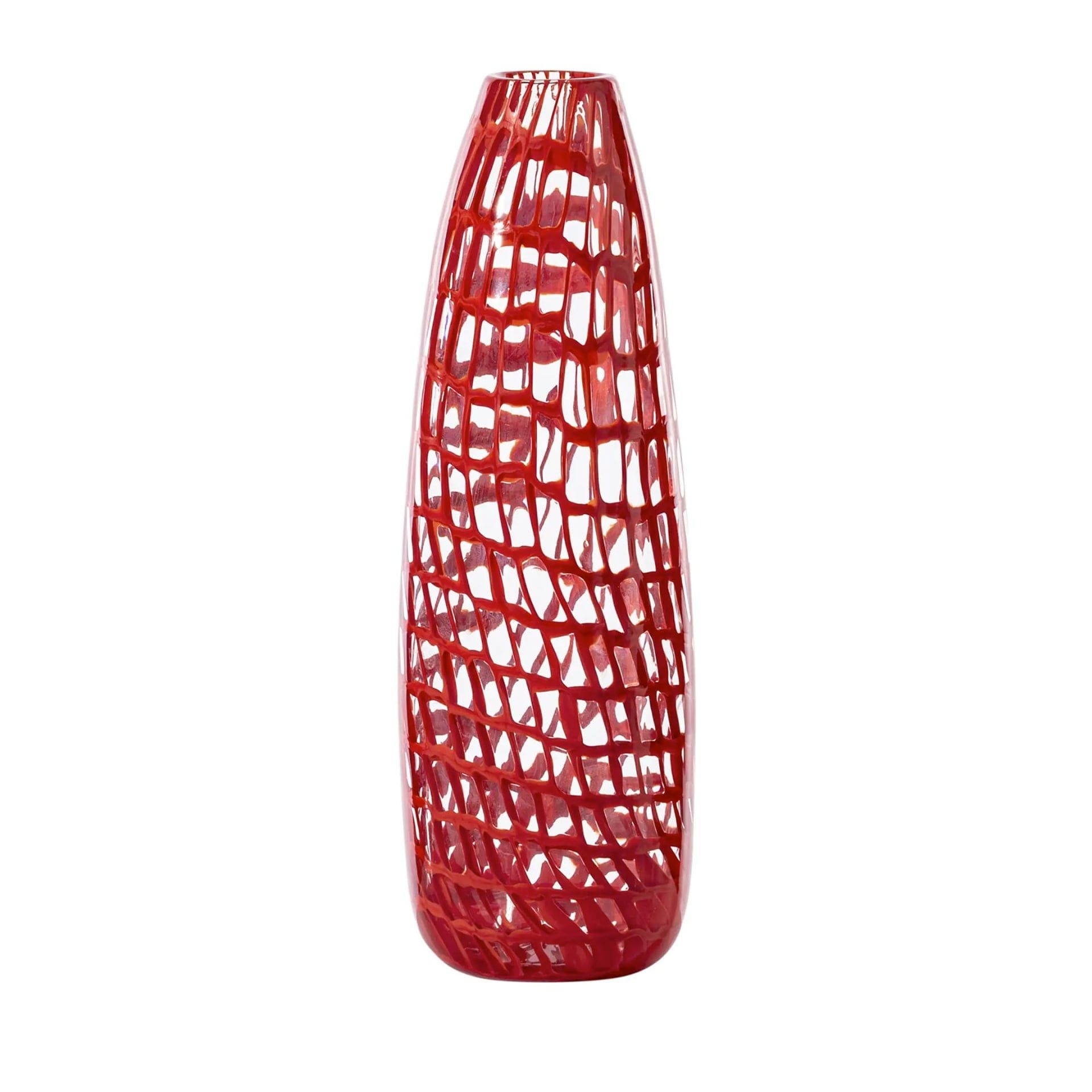 VENINI Vaso Occhi (Tobia Scarpa) Corallo/Cristallo 14 CM - H 21 CM 520.03