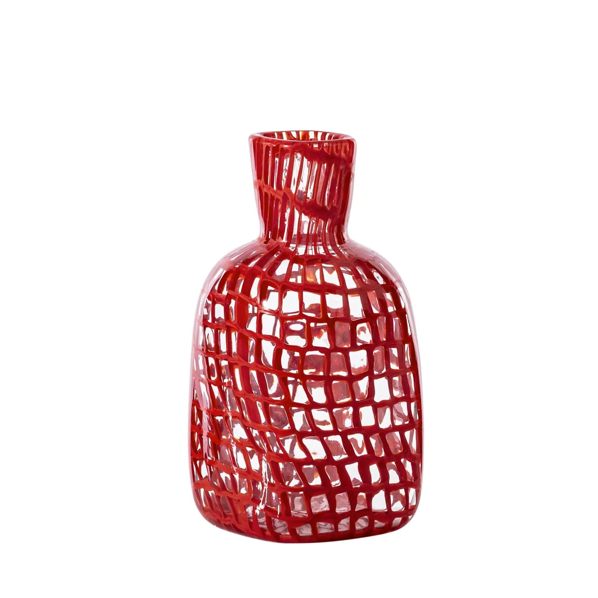 VENINI Vaso Occhi (Tobia Scarpa) Corallo/Cristallo 9,5 CM - H 21 CM 520.02