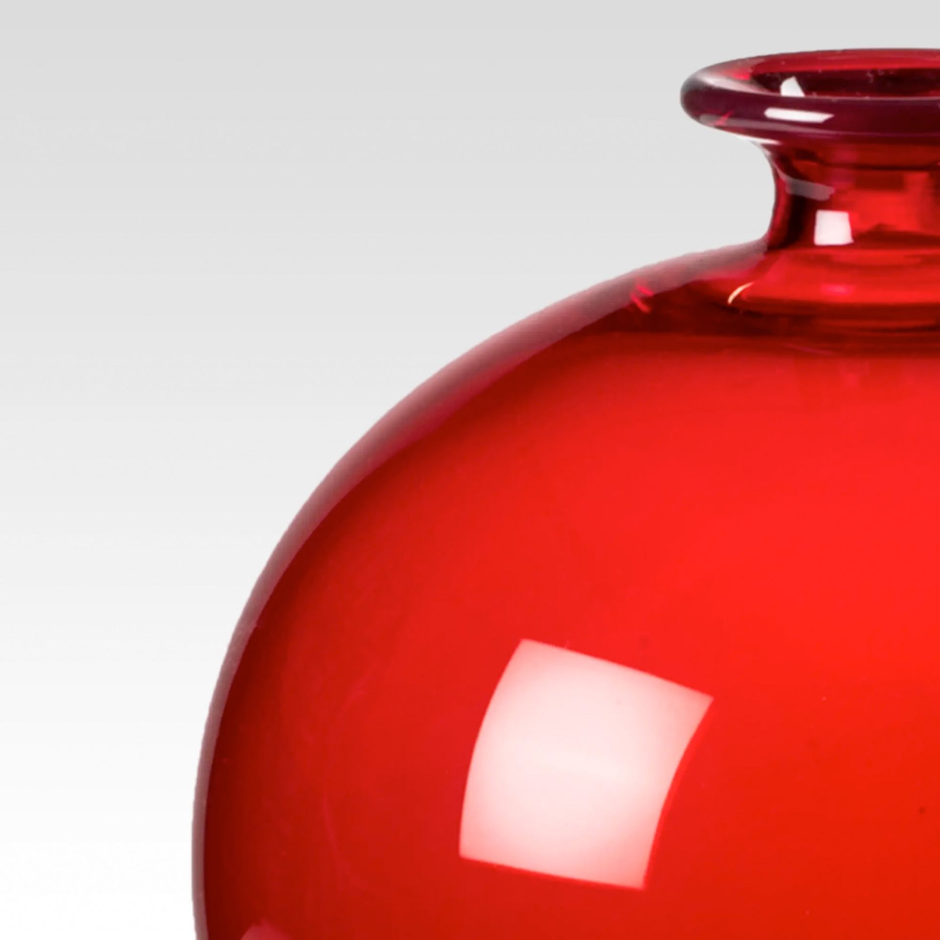 VENINI Vaso Veronese Rosso/Cristallo 20 CM - H 32 CM 600.01