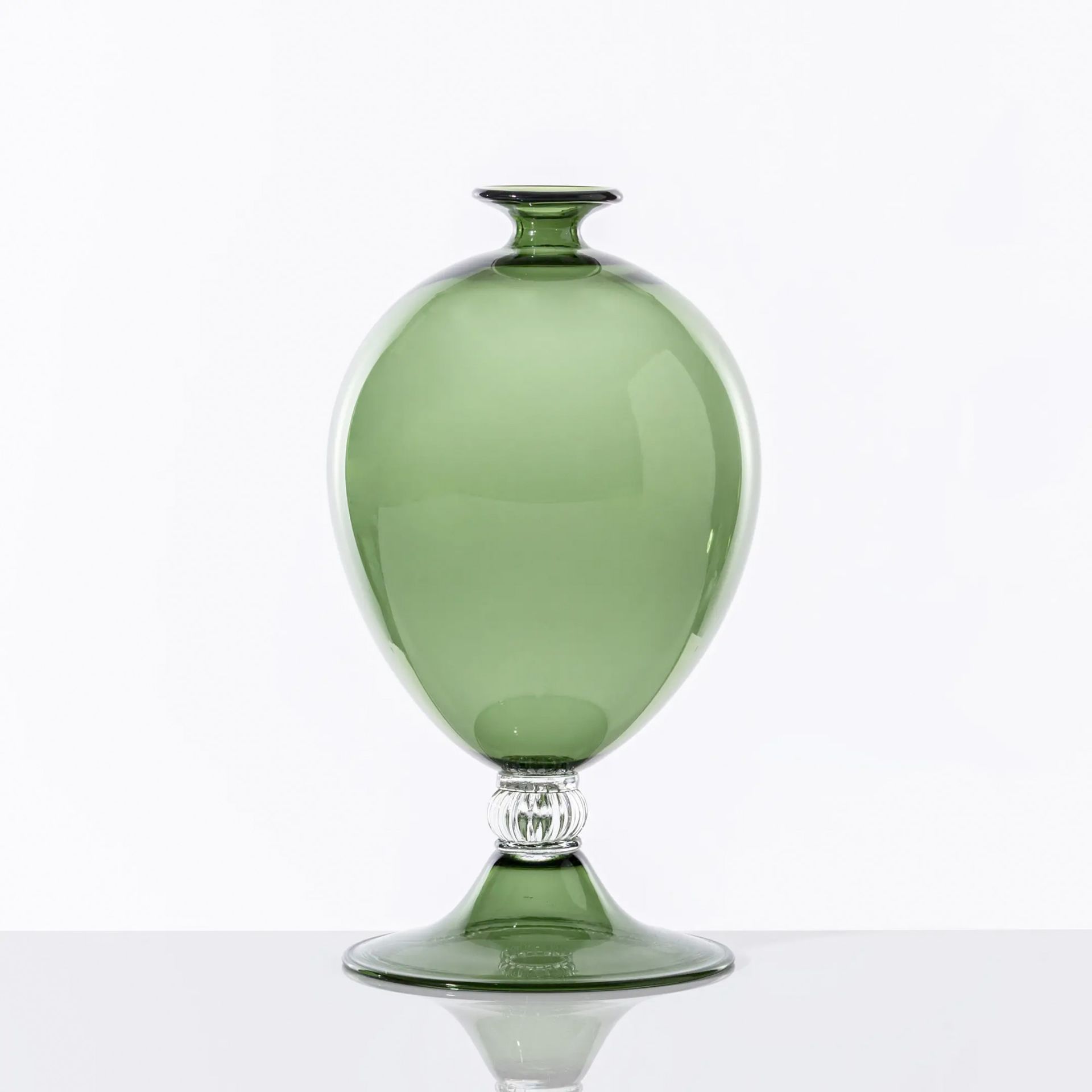 VENINI Vaso Veronese Verde Mela/Cristallo 20 CM – H 32 CM 600.01