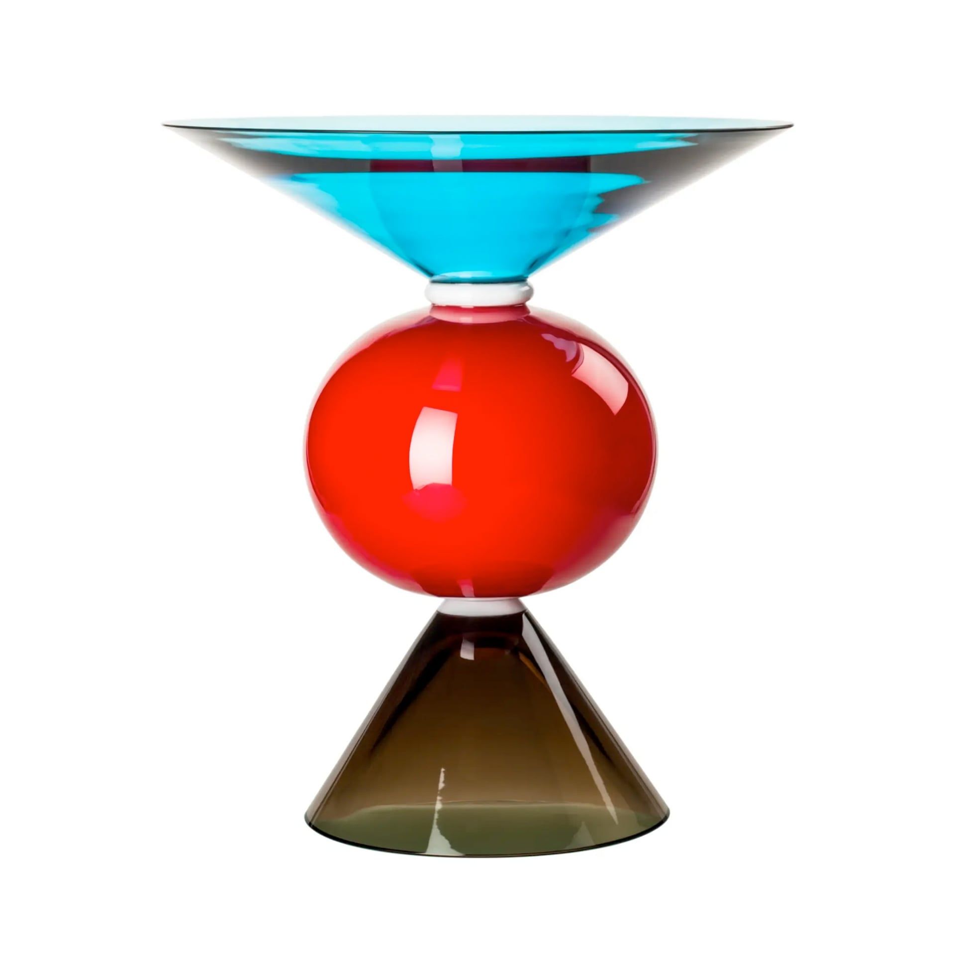 VENINI Vaso Oman Talpa/Rosso/Acquamare  35.5 CM - H 40 CM 787.01