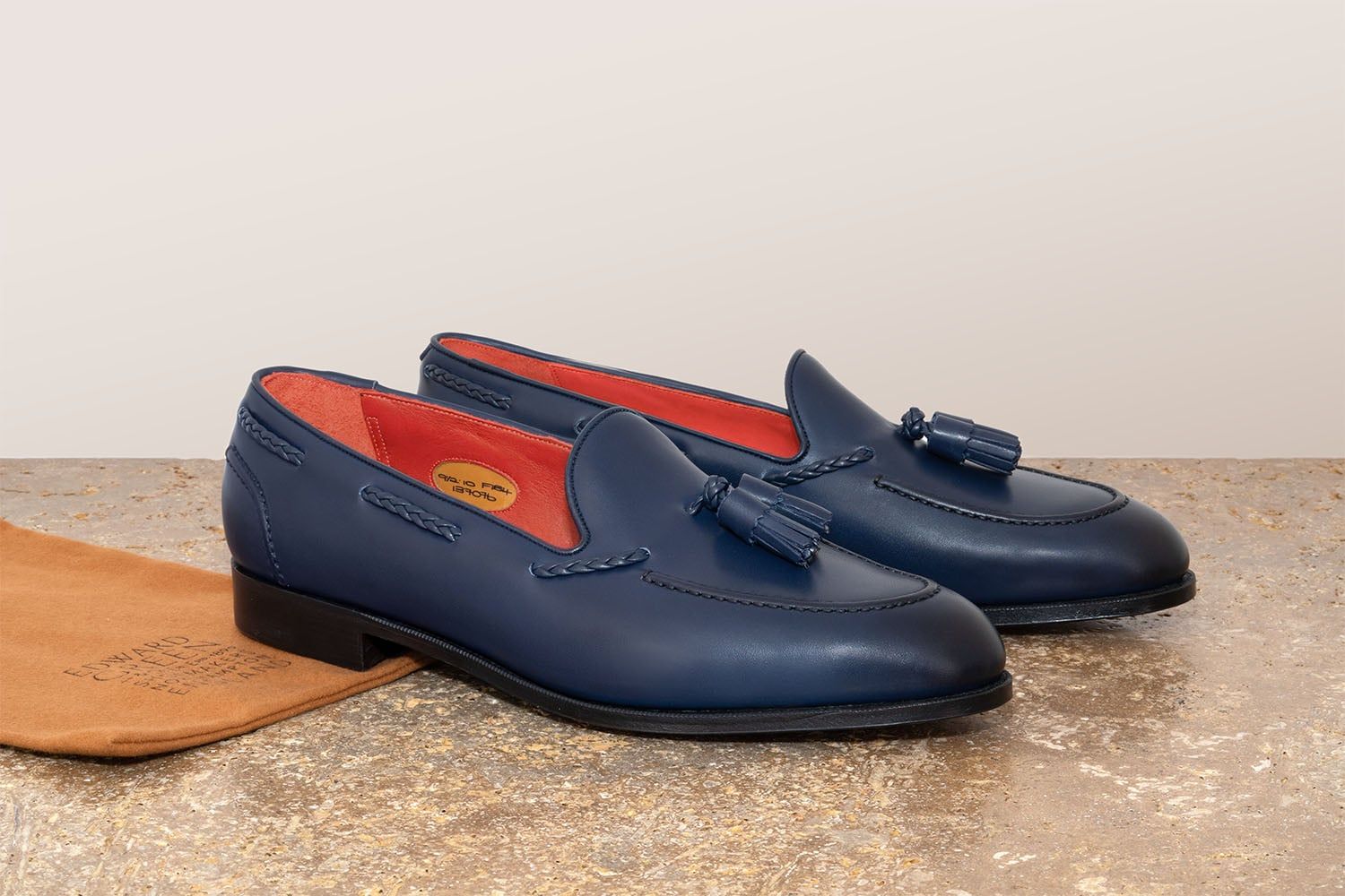 EDWARD GREEN Belgravia - Mocassino Con Nappine - Navy - Edizione Astrua  A-BELGRAVIA