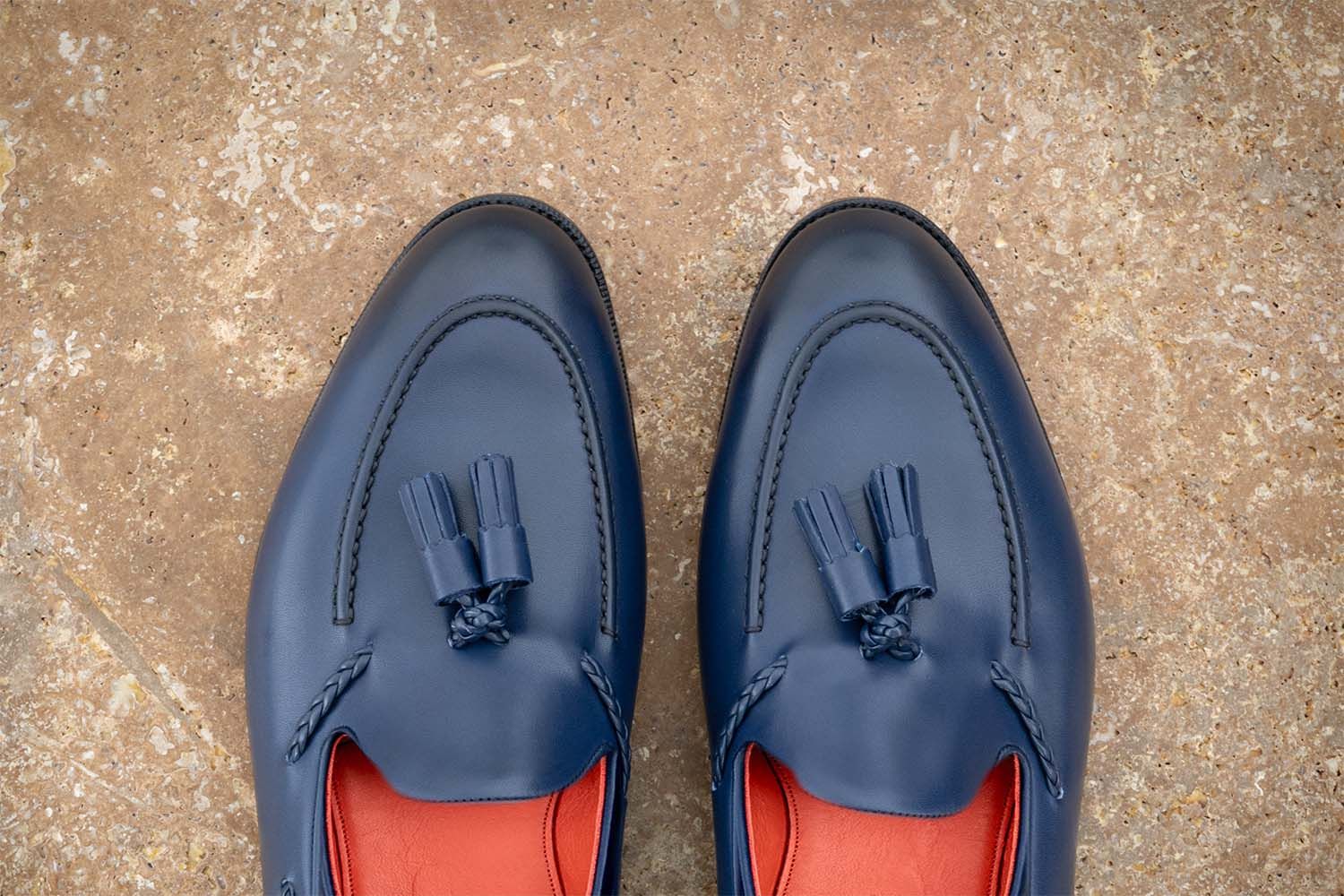 EDWARD GREEN Belgravia - Mocassino Con Nappine - Navy - Edizione Astrua  A-BELGRAVIA