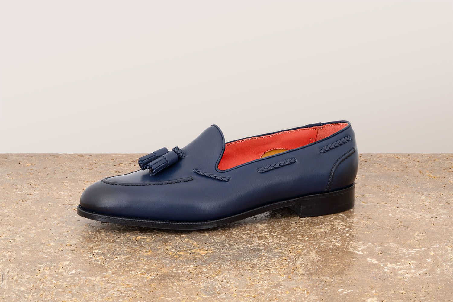 EDWARD GREEN Belgravia - Mocassino Con Nappine - Navy - Edizione Astrua  A-BELGRAVIA