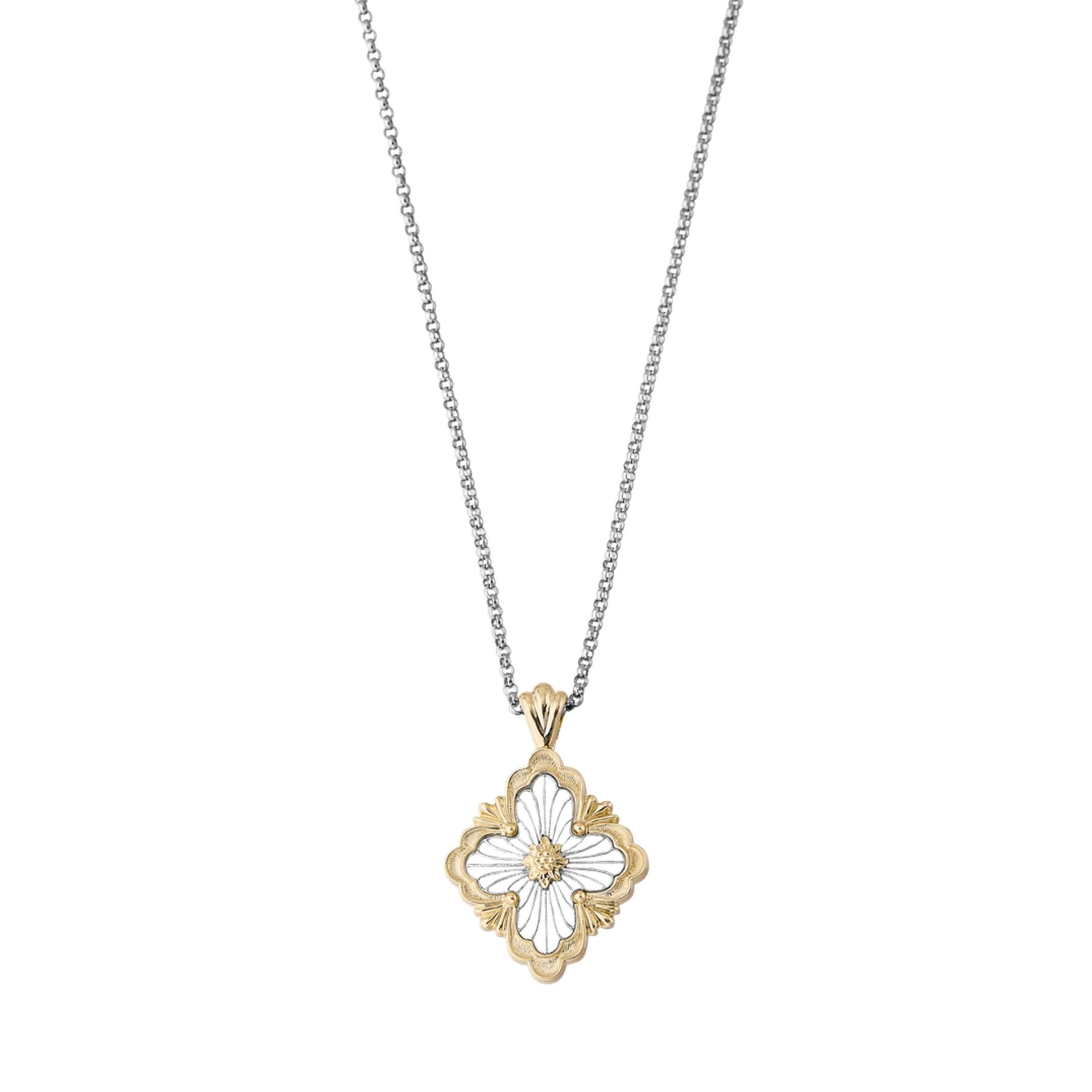 BUCCELLATI Pendente Opera Tulle in Oro Giallo e Bianco  JAUPEN018231