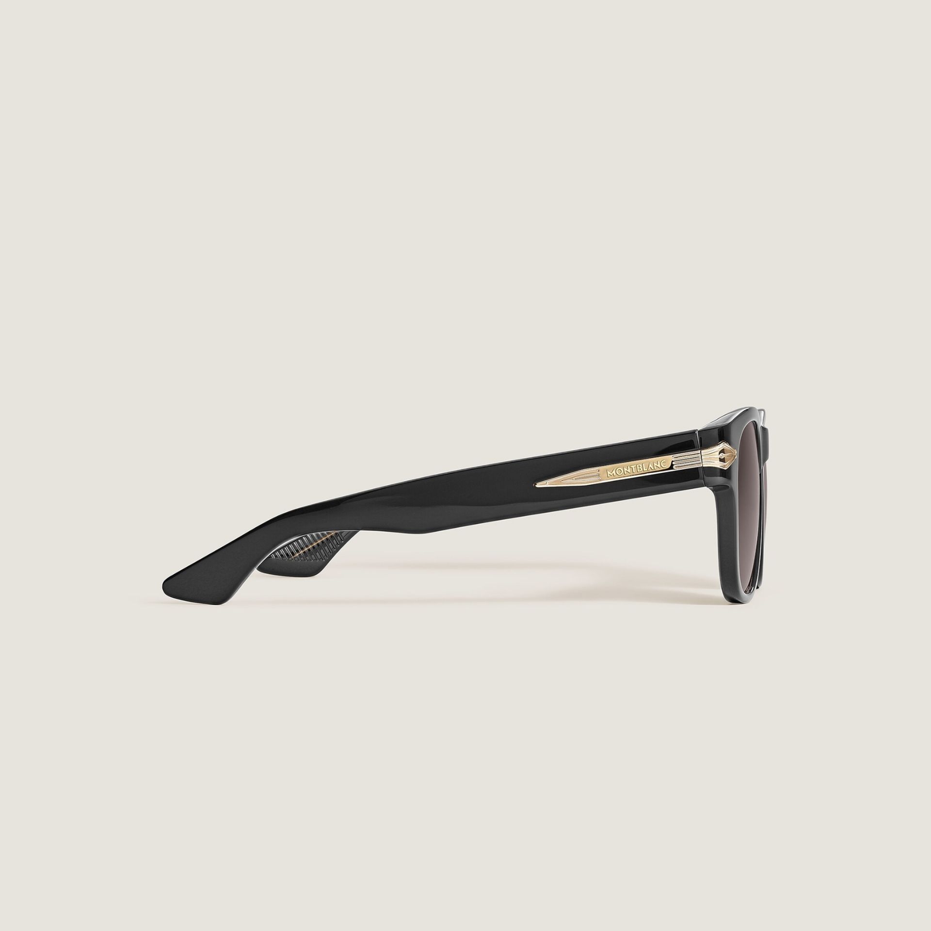 MONTBLANC Occhiali da Sole Quadrati con Montatura in Acetato Nero  137185
