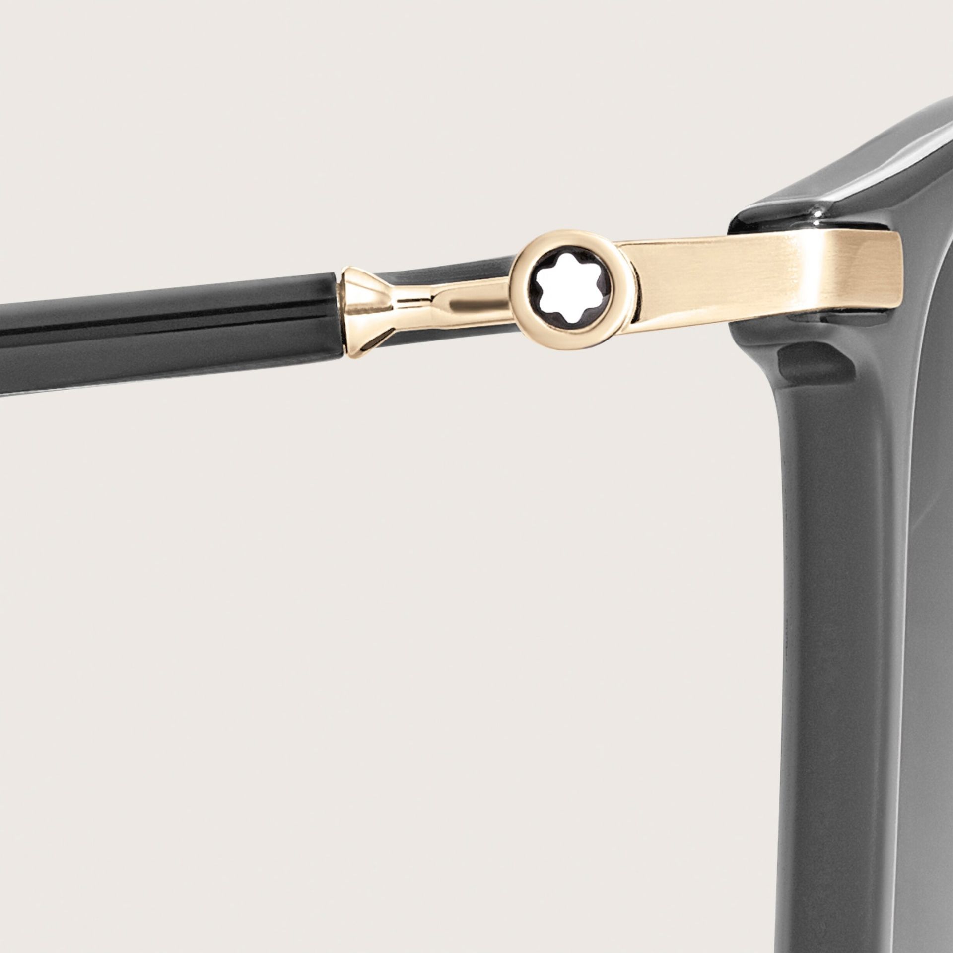 MONTBLANC Occhiali da Sole Quadrati con Montatura in Acetato Nero  137181
