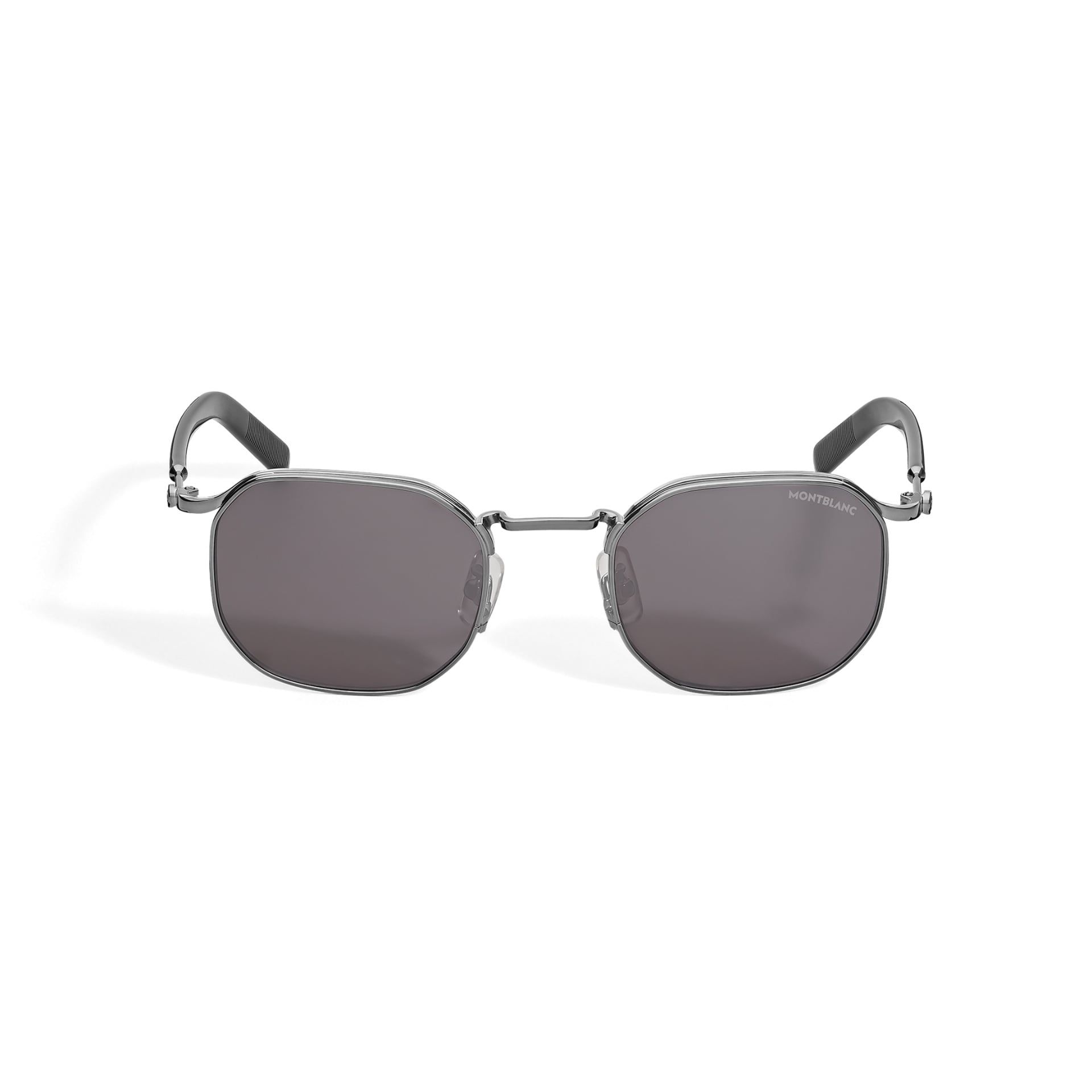 MONTBLANC Occhiali da Sole Quadrati con Montatura in Metallo Grigio  137179