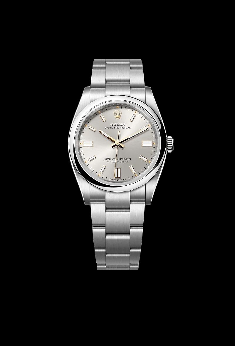 Rolex Oyster Perpetual 36 in Acciaio Oystersteelcon “Pavé madreperla farfalle”, lunetta Bombata, bracciale Acciaio Oystersteel